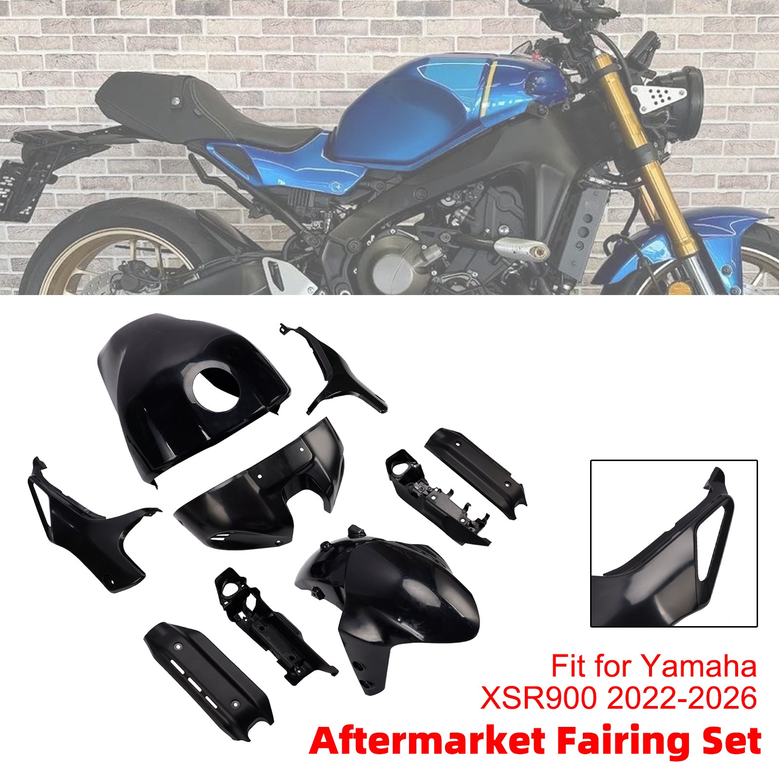 Bodywork Fairing Injection Unpainted For Yamaha XSR900 2022-2026