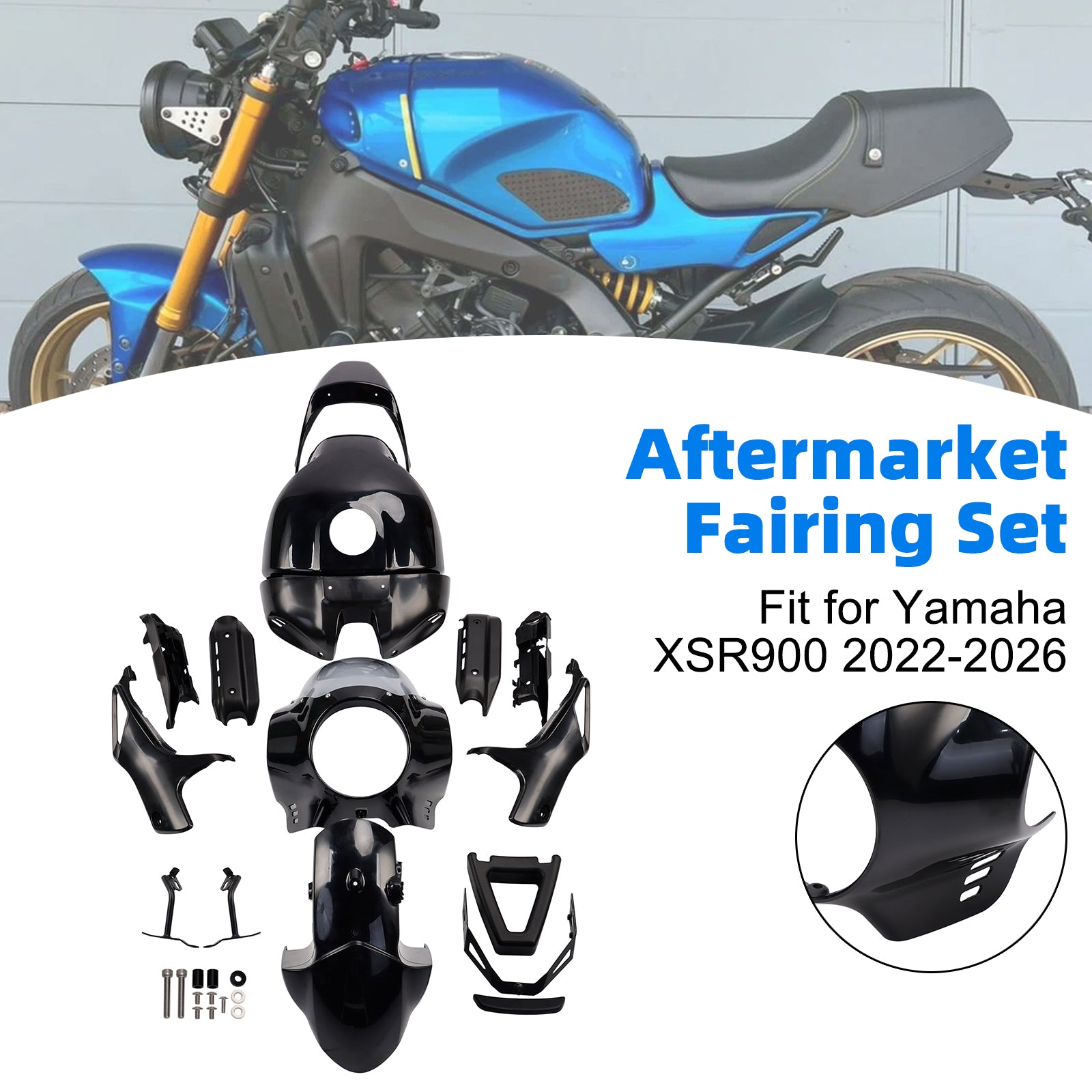 Bodywork Fairing Injection ABS Unpainted For Yamaha XSR900 2022-2026