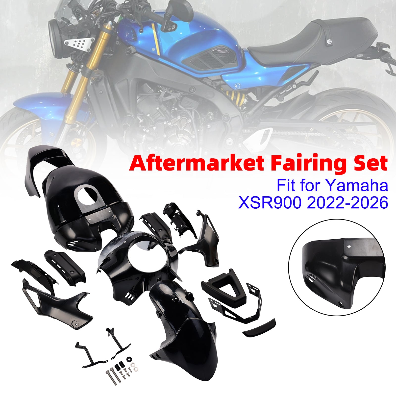 Bodywork Fairing Injection ABS Unpainted For Yamaha XSR900 2022-2026
