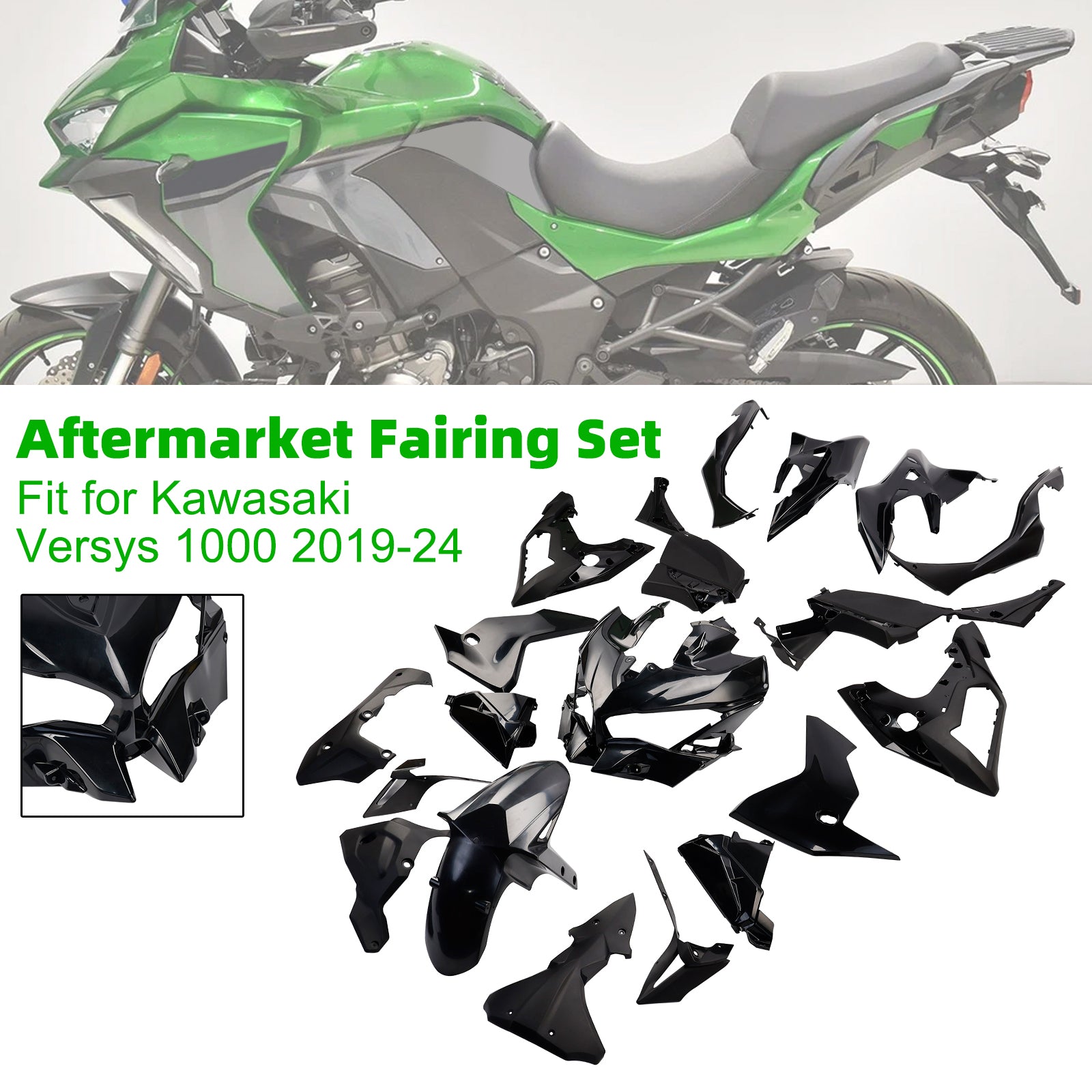 Bodywork Fairing Injection Unpainted For Kawasaki Versys 1000 2019-2024