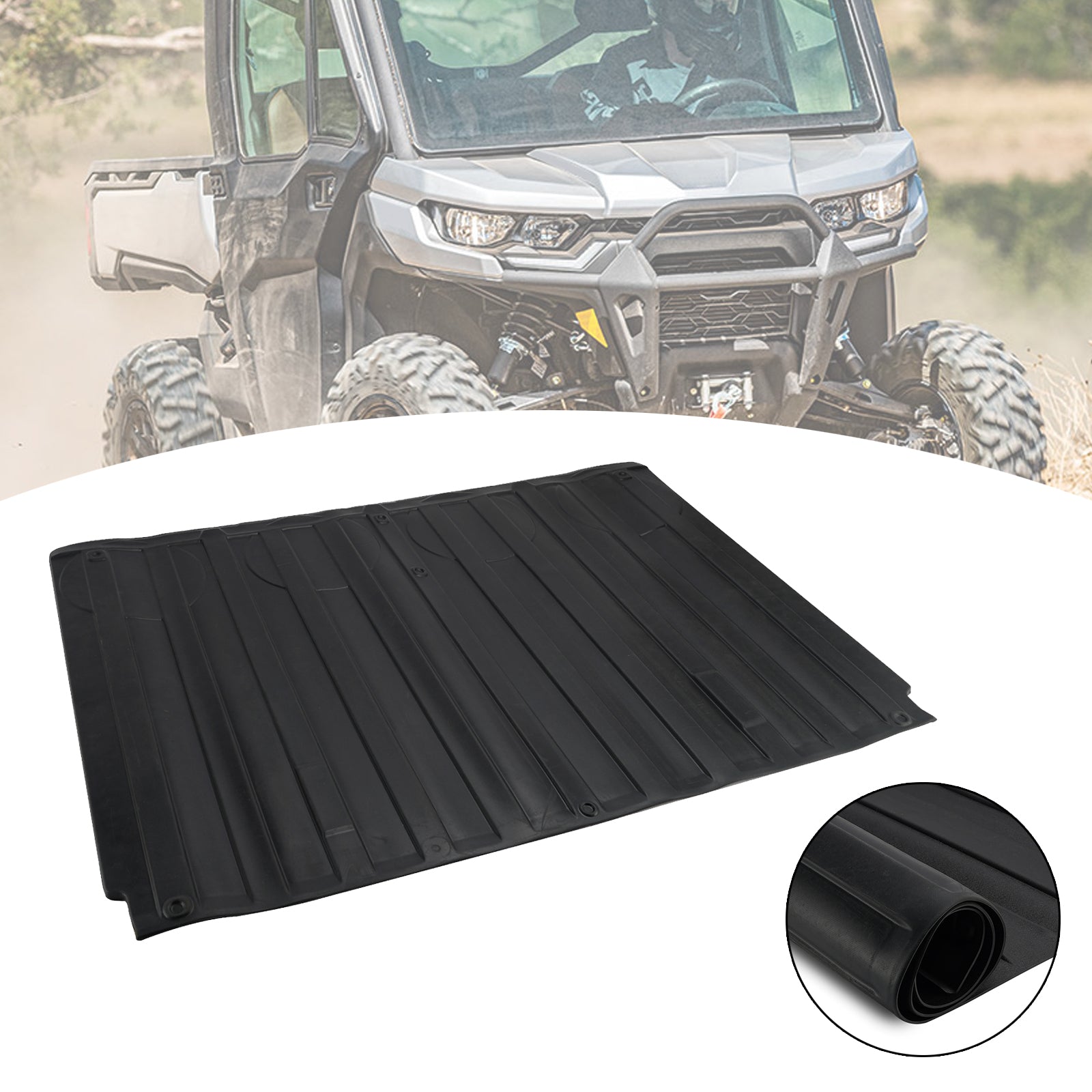 Utv Rubber Cargo Bed Mat Liner For Can-Am Defender Hd5 Hd7 Hd8 Hd10 2016-2026