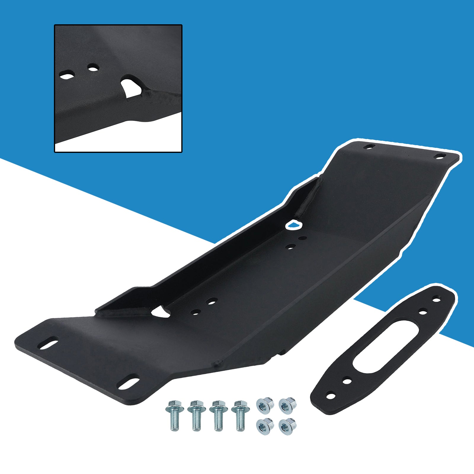 Winch Mount Plate Bracket Kit For Polaris Ranger Midsize Sp 570/ Crew 2022-2025