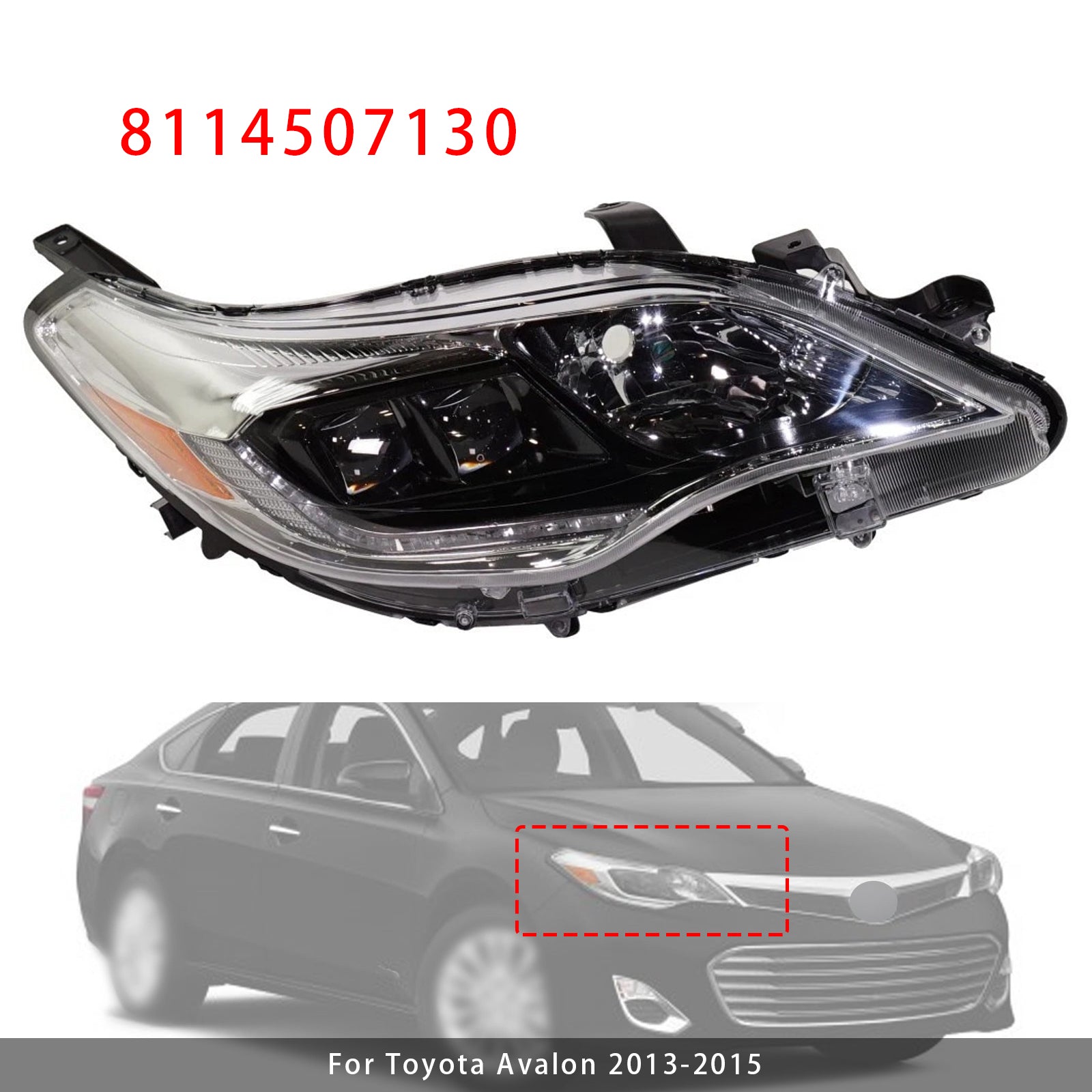 Right Xenon/HID Head Light 8114507130 For Toyota Avalon 2013-2015