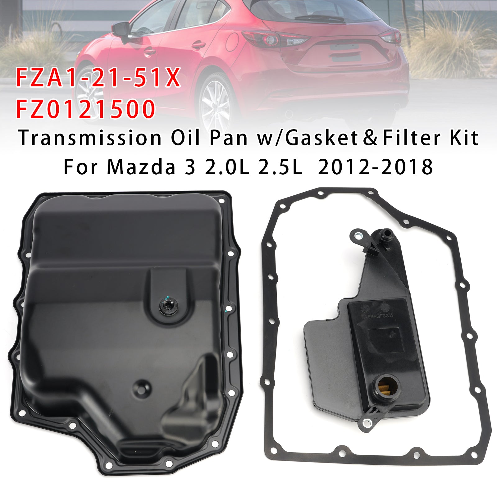 Transmission Oil Pan W/Gasket??Filter Kit For Mazda 3 2.0L 2.5L 2012-2018