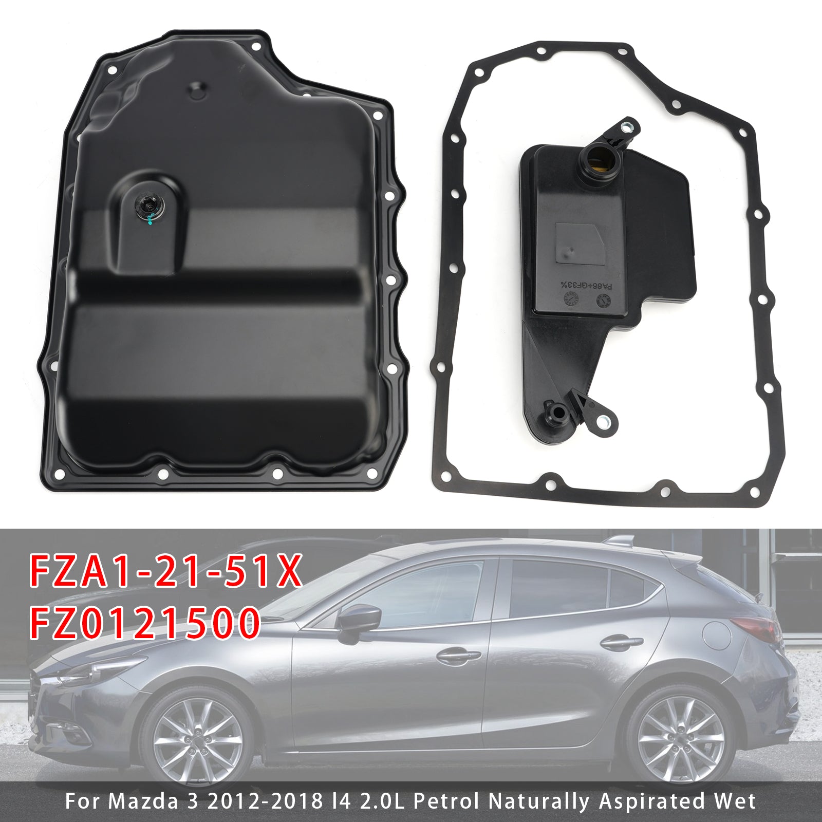 Transmission Oil Pan W/Gasket??Filter Kit For Mazda 3 2.0L 2.5L 2012-2018