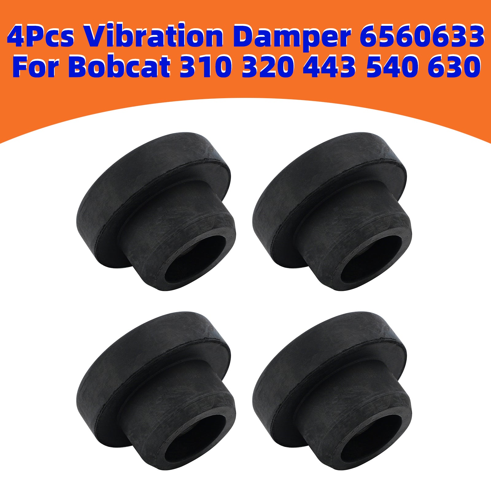 4Pcs Vibration Damper 6560633 For Bobcat 310 320 443 540 630 743 751 753 873