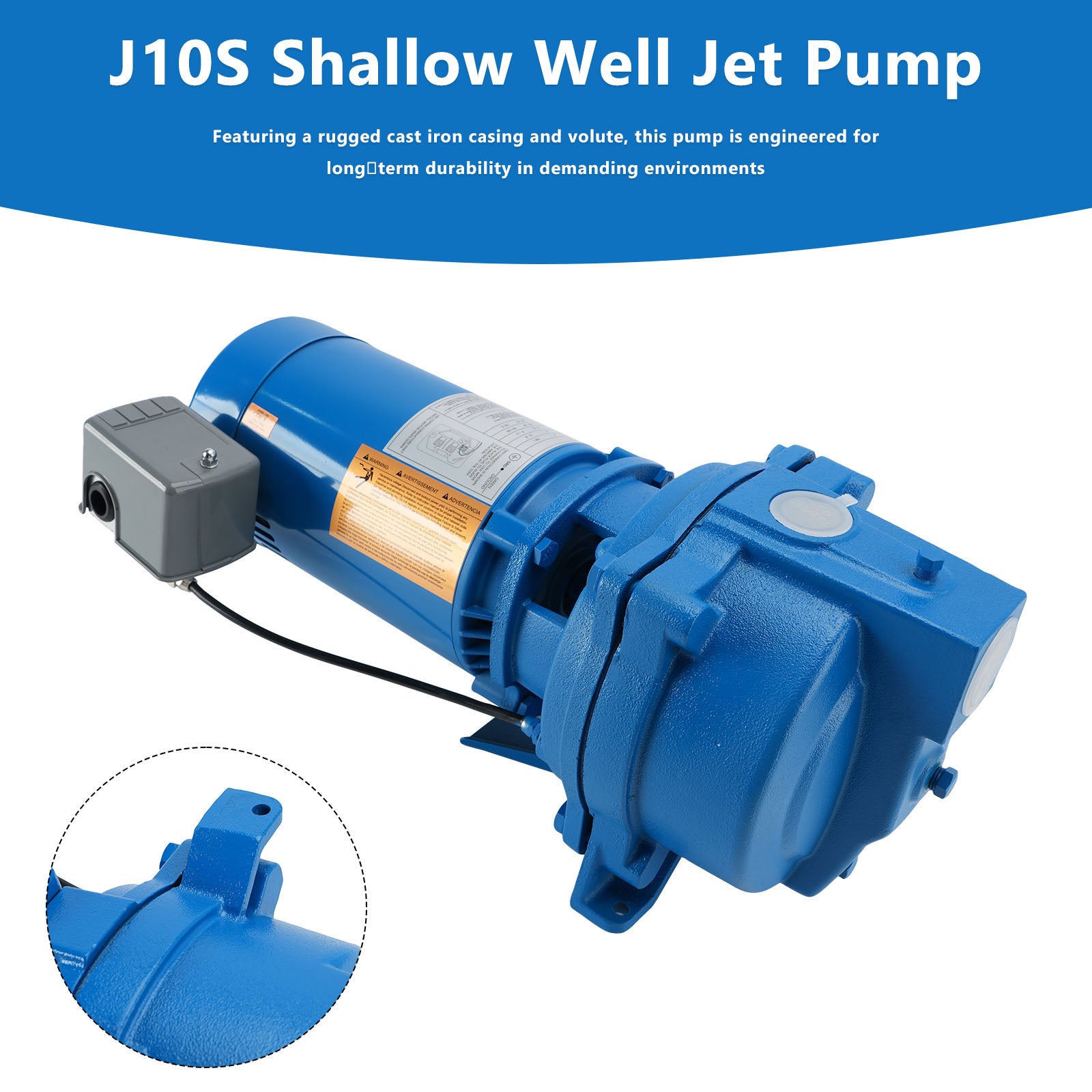 J10S Shallow Well Jet Pump - 1 HP