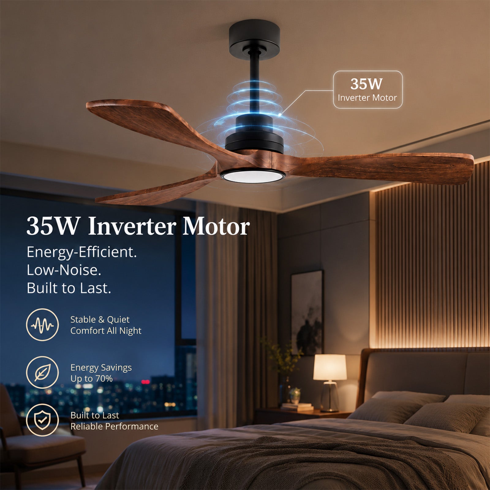 52" Smart Ceiling Fan with Light