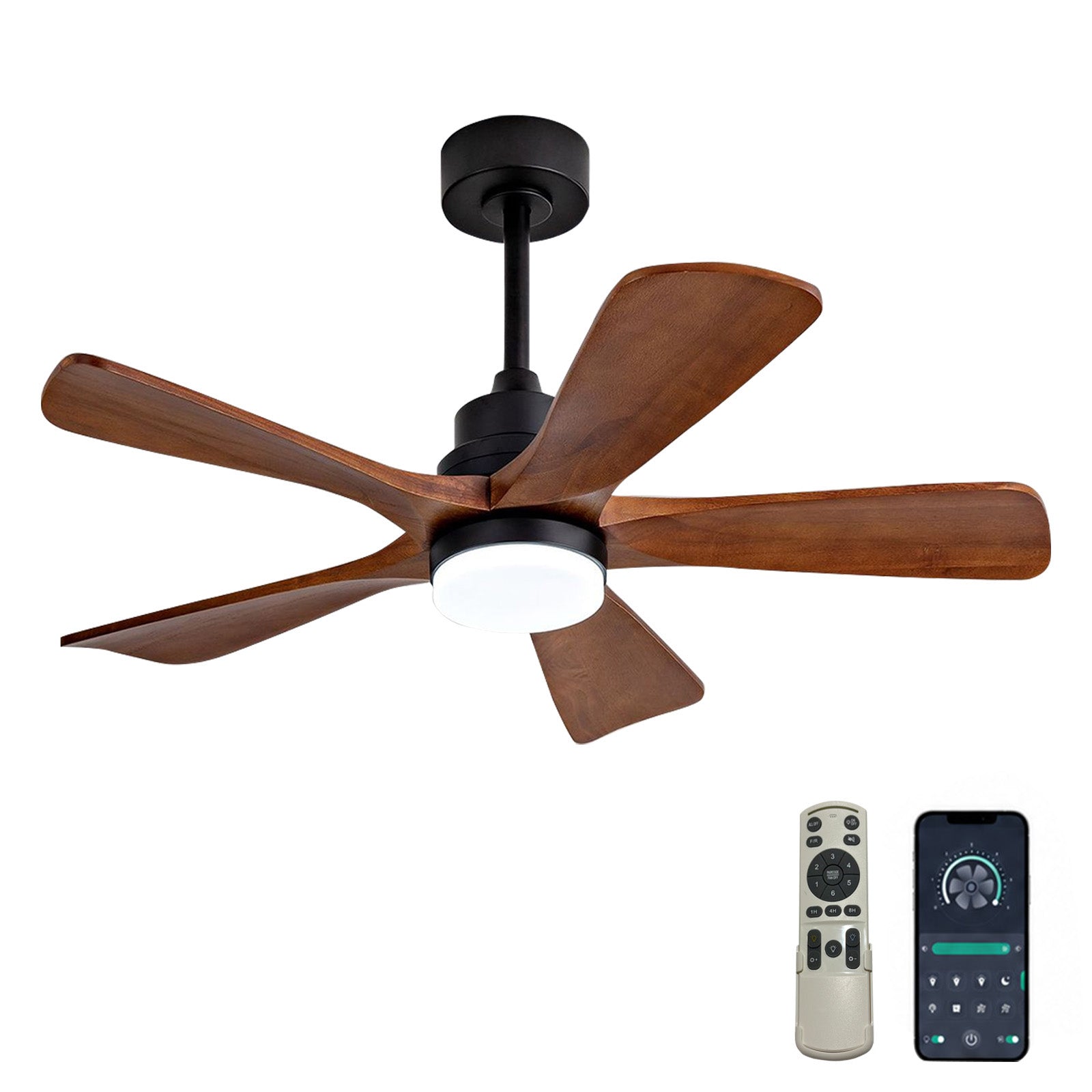 Quiet 60" Ceiling Fan Light