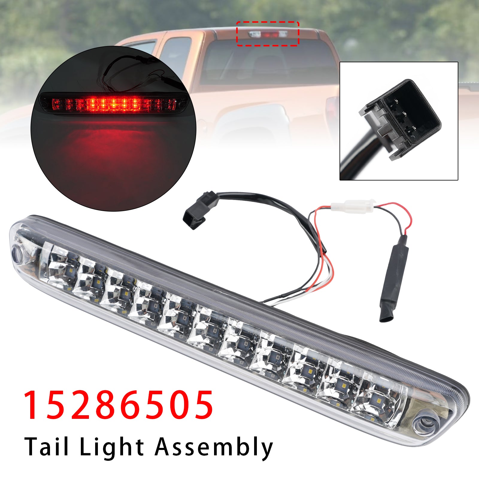 LED Third Brake Light 15286505 For Chevy Colorado GMC Canyon 2004-2012 White