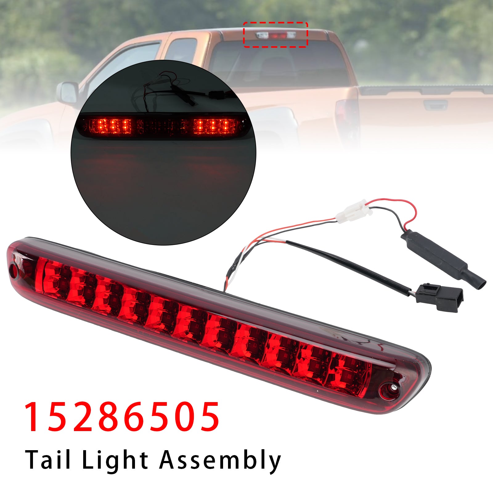 LED Third Brake Light 15286505 For Chevy Colorado GMC Canyon 2004-2012 Red
