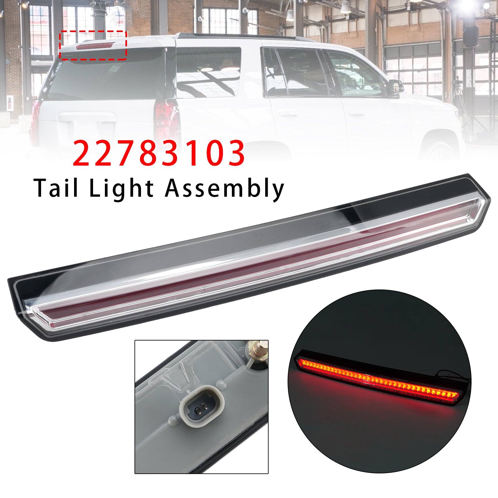 LED Third Brake Light 22783103 For Chevy Suburban Tahoe 2015-2020