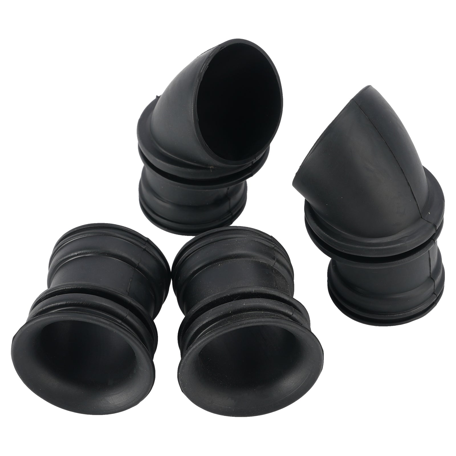 4x Air Box Rubber Adapter Boot Set For Kawasaki KZ550 KZ550C LTD KZ650 KZ650C