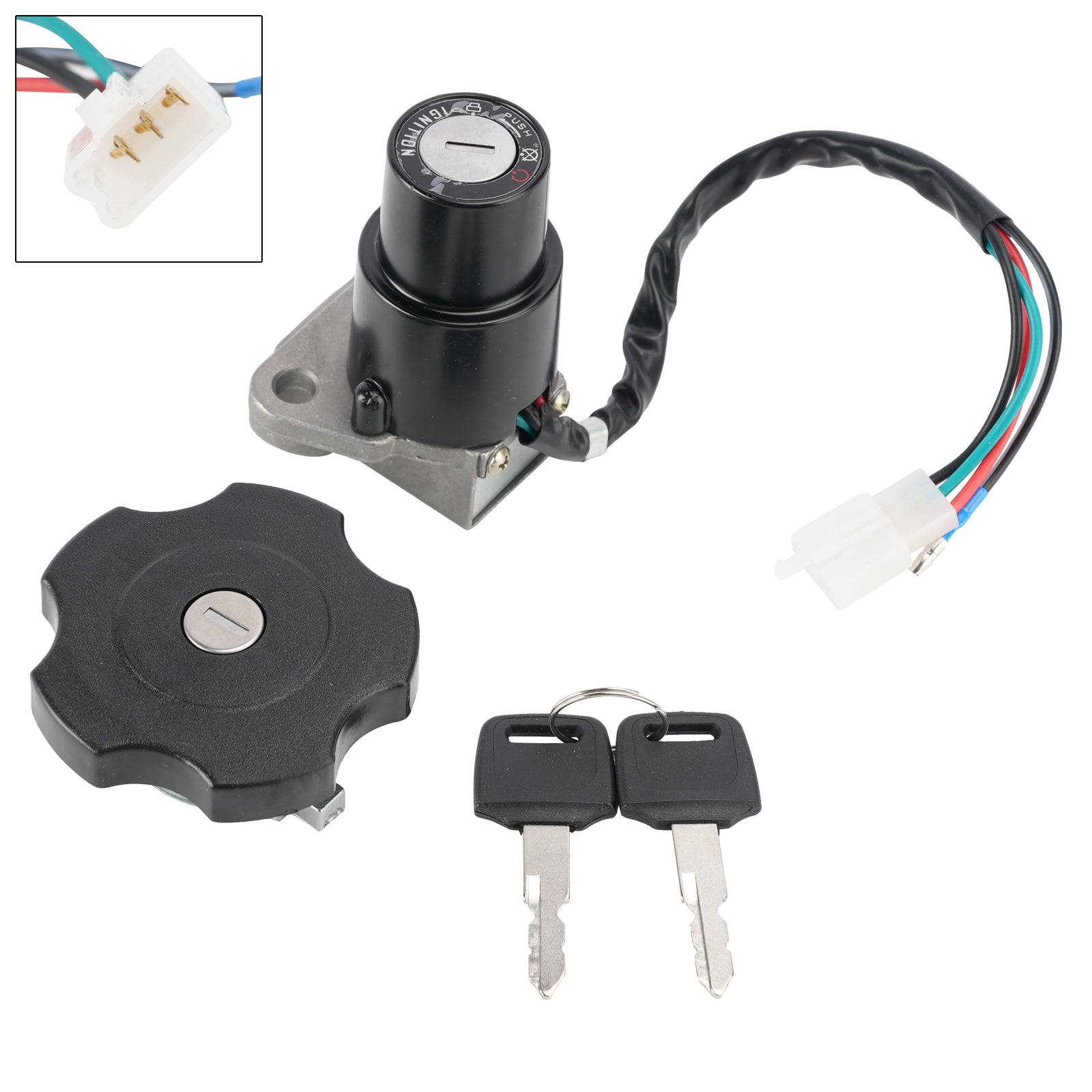 Ignition Key Switch Fuel Cap Lock Set For Yamaha DT200WR DT200 WR 1991-1994