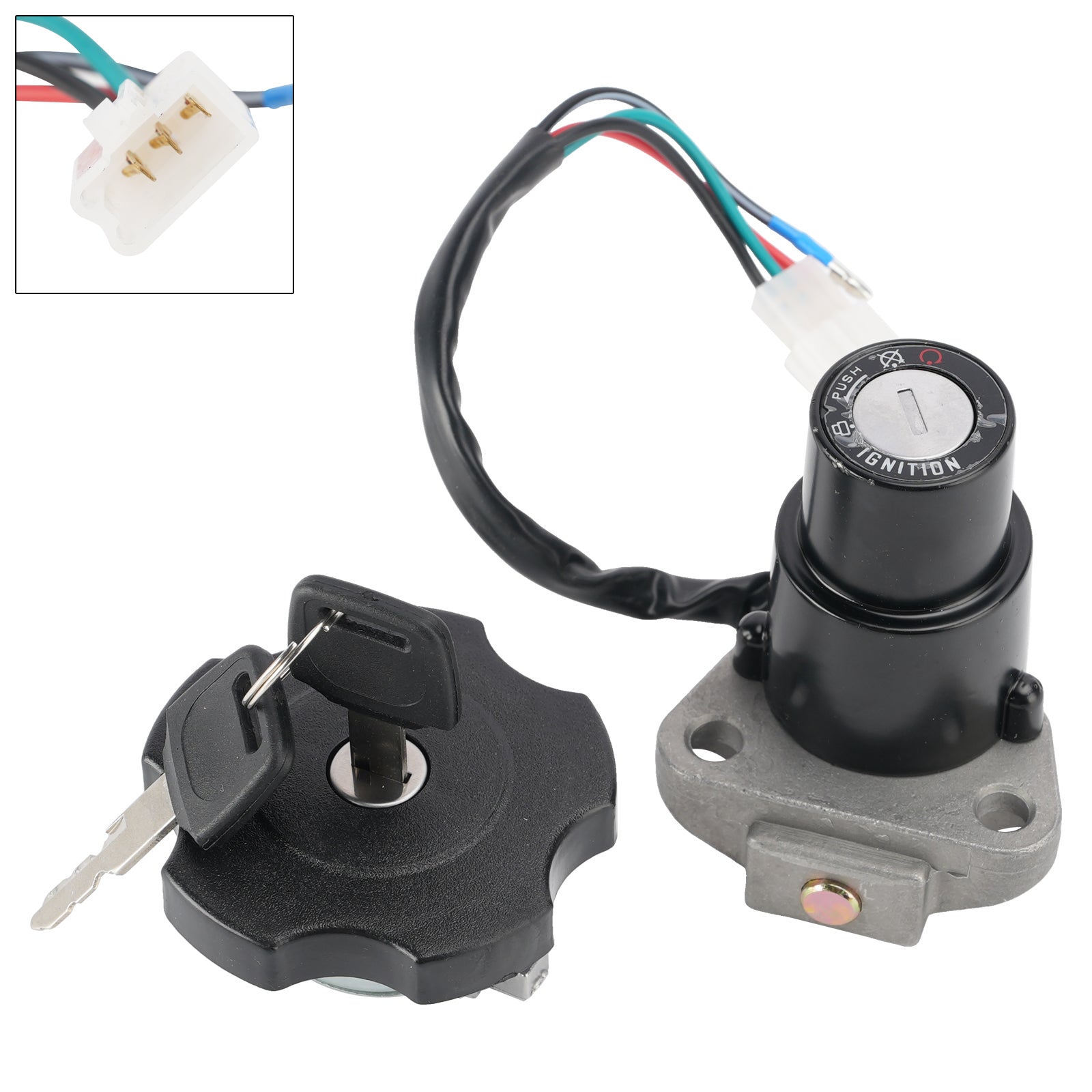 Ignition Key Switch Fuel Cap Lock Set For Yamaha DT200WR DT200 WR 1991-1994