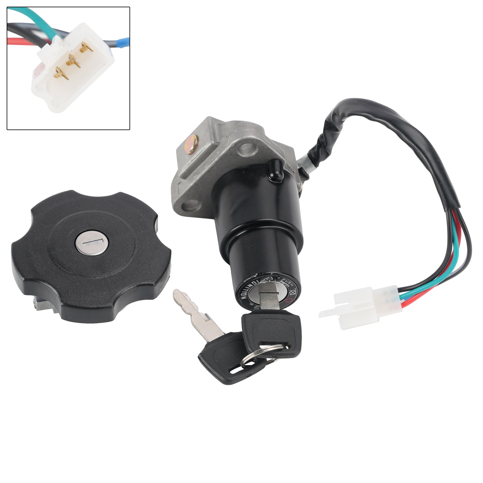 Ignition Key Switch Fuel Cap Lock Set For Yamaha DT200WR DT200 WR 1991-1994