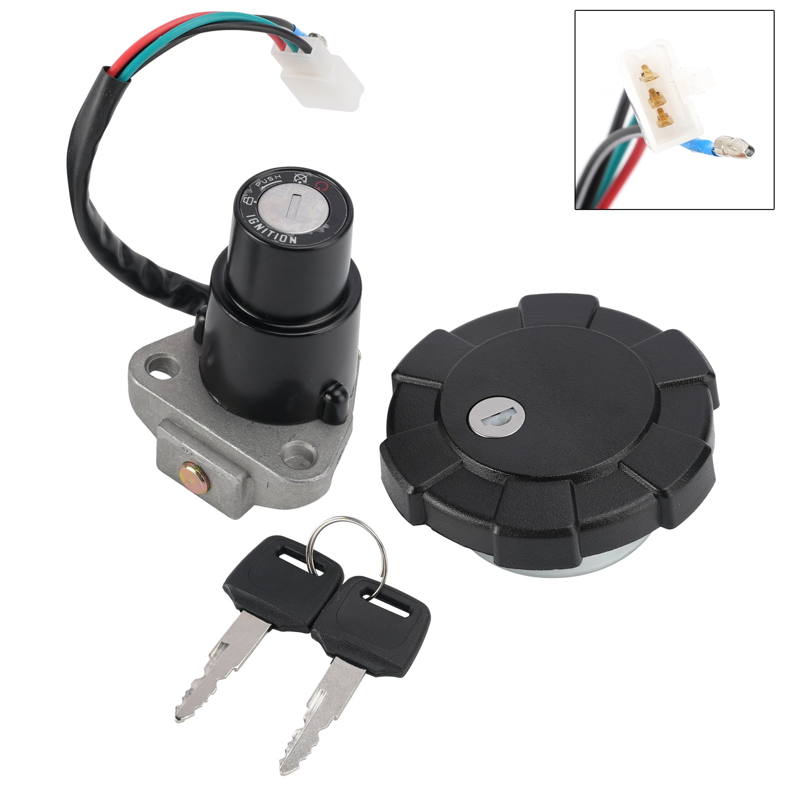 Ignition Key Switch Fuel Cap Lock Set For Yamaha DT200R XT250 XT350 1988-2001