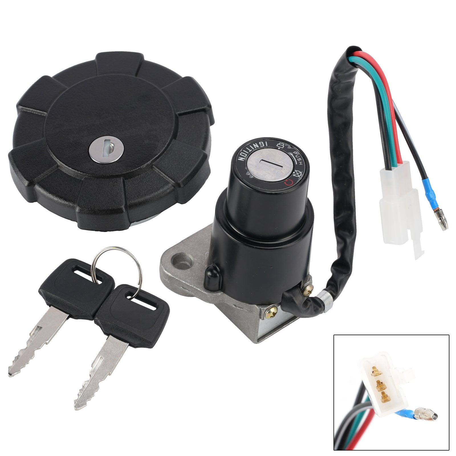 Ignition Key Switch Fuel Cap Lock Set For Yamaha DT200R XT250 XT350 1988-2001