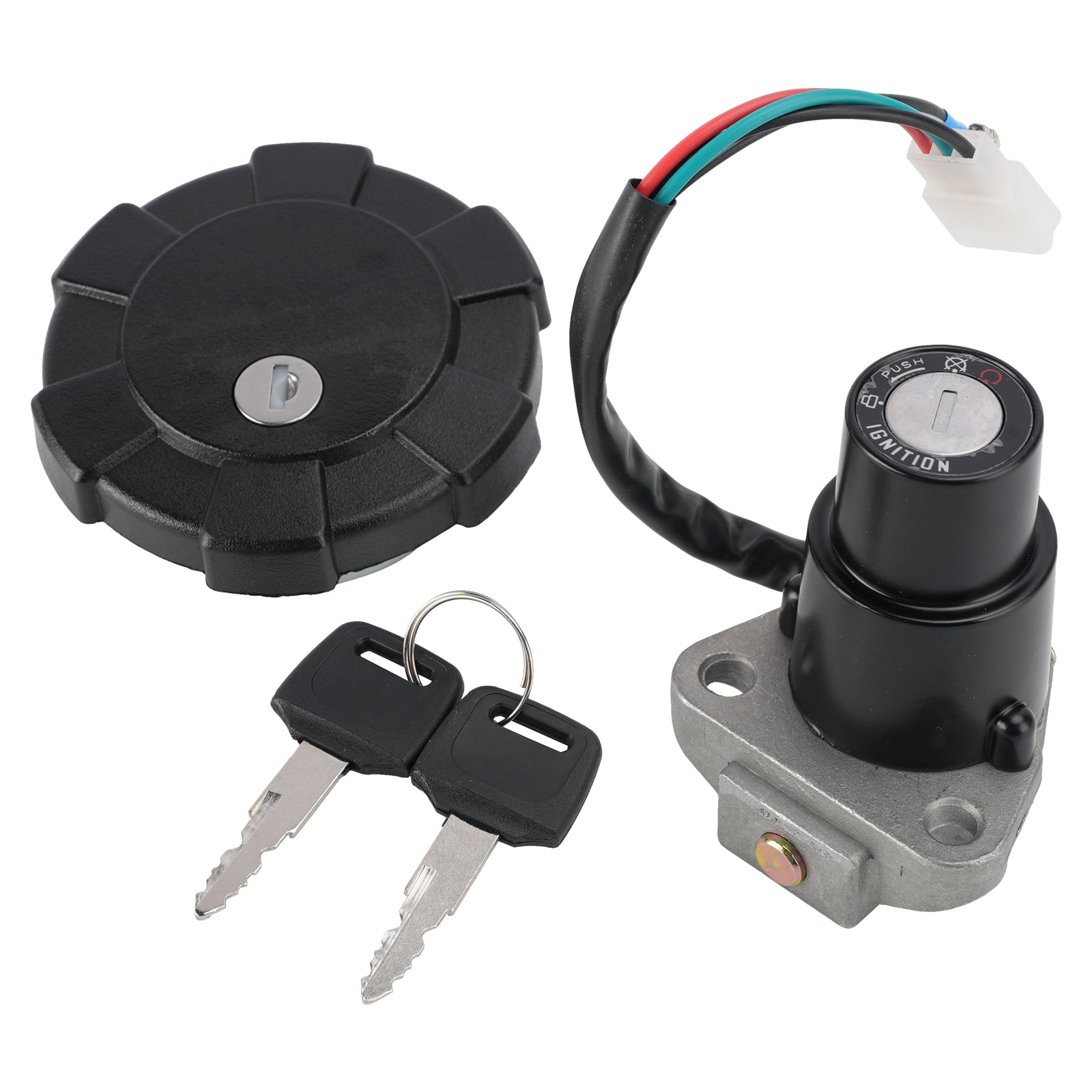Ignition Key Switch Fuel Cap Lock Set For Yamaha DT200R XT250 XT350 1988-2001