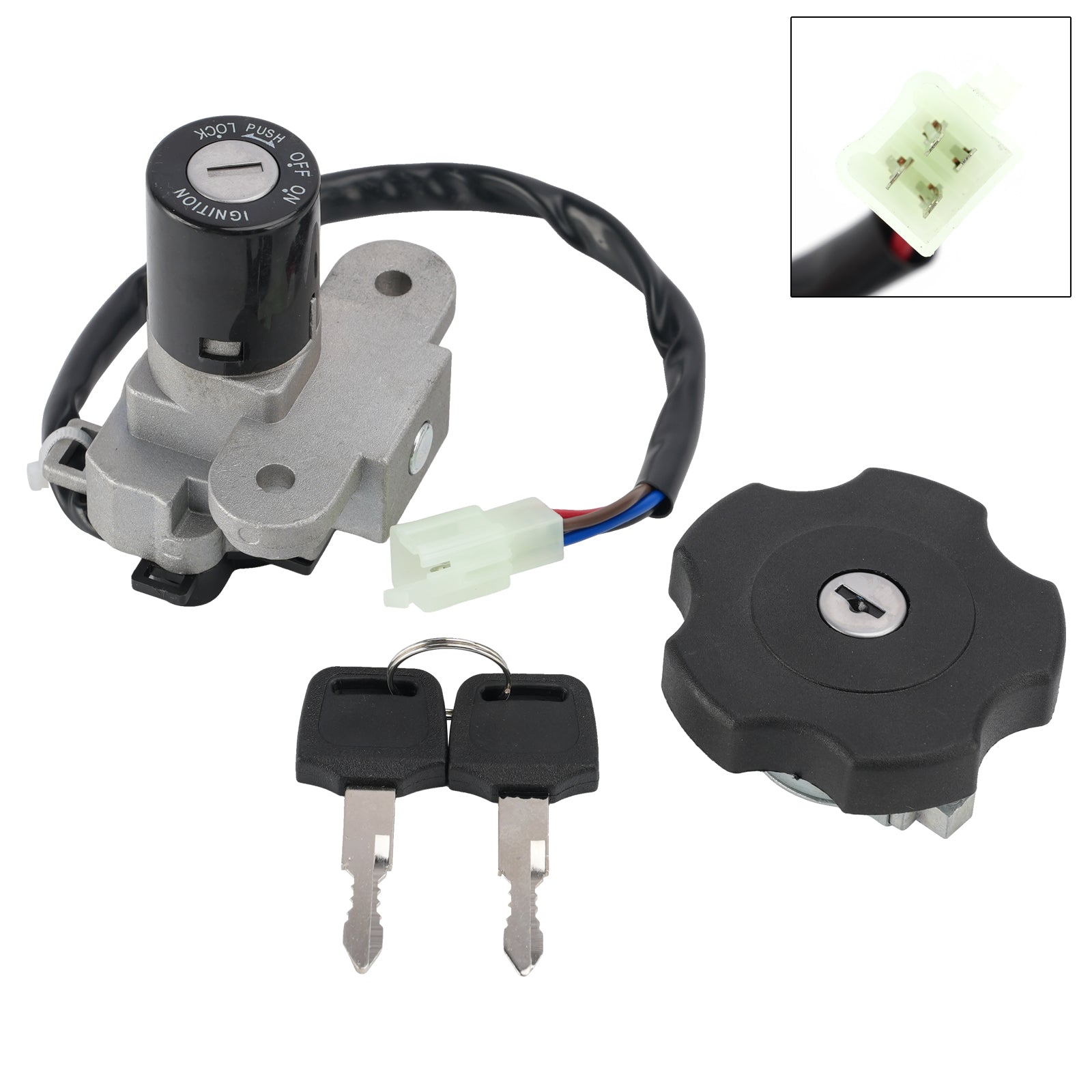 Ignition Key Switch Fuel Cap Lock Set For Yamaha DT125R DT125RE DT125X 2004-2006