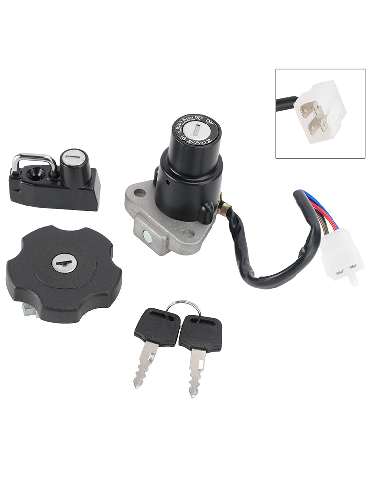 4-Wire Ignition Switch Fuel Cap Helmet Lock Set For Yamaha XT 600 XT600 90-1995