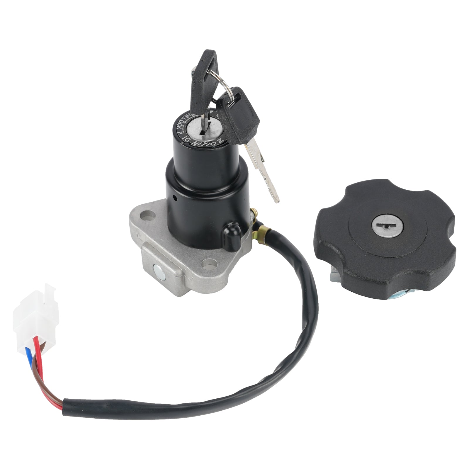 3-Wire Ignition Switch Fuel Cap Lock Set For Yamaha FJ600 1984-1985/1989-1990