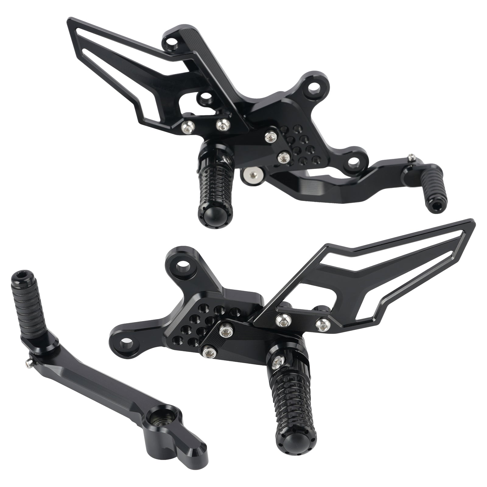 Racing Adjustable Rearsets Foot Pegs Black For Yamaha MT09 MT-09 2024 2025 2026
