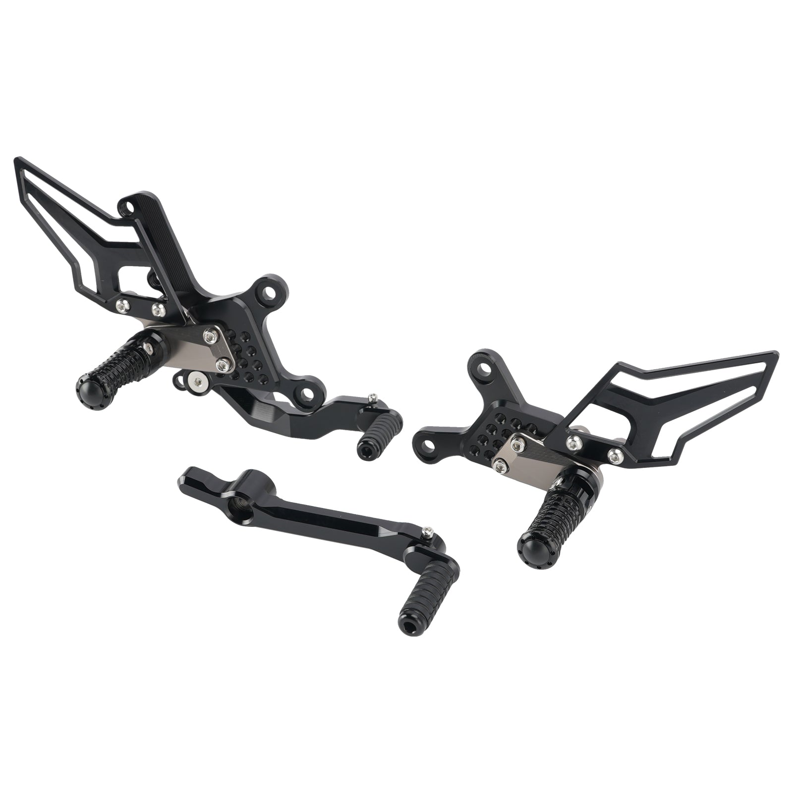 Racing Adjustable Rearsets Foot Pegs Gray For Yamaha MT09 MT-09 2024 2025 2026