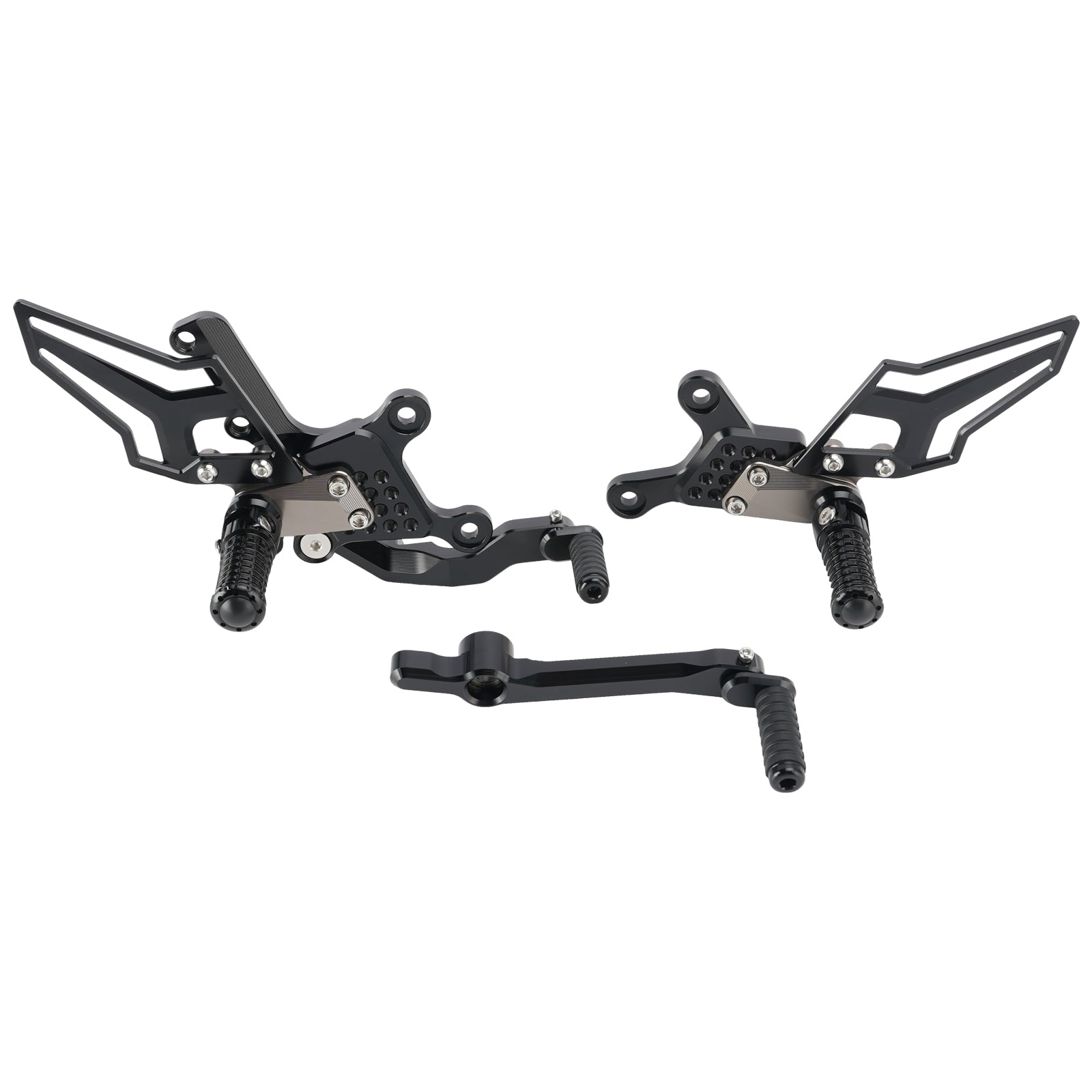 Racing Adjustable Rearsets Foot Pegs Gray For Yamaha MT09 MT-09 2024 2025 2026