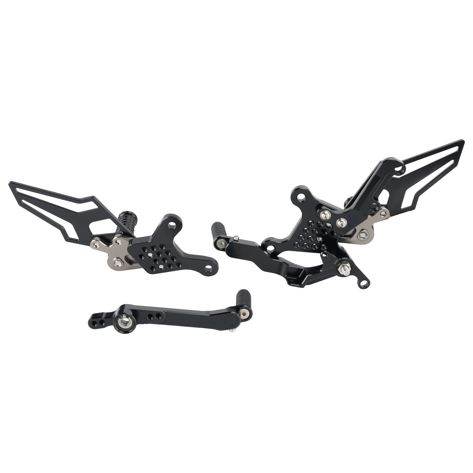 Racing Adjustable Rearsets Foot Pegs Gray For Yamaha MT09 MT-09 2024 2025 2026