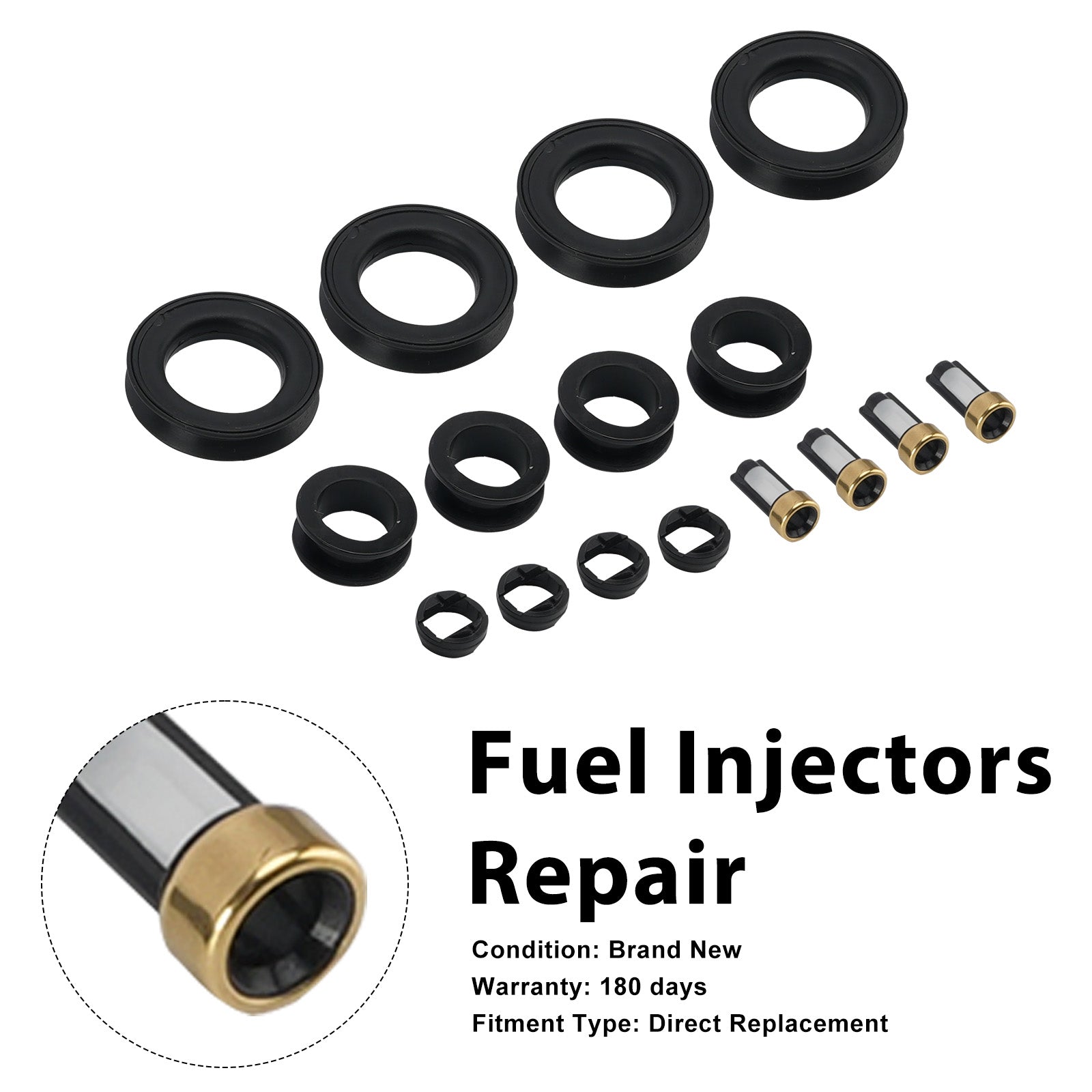 Fuel Injector Seal O-Ring 23250-37080 Fit Toyota Prius 16-22 Corolla 20-23