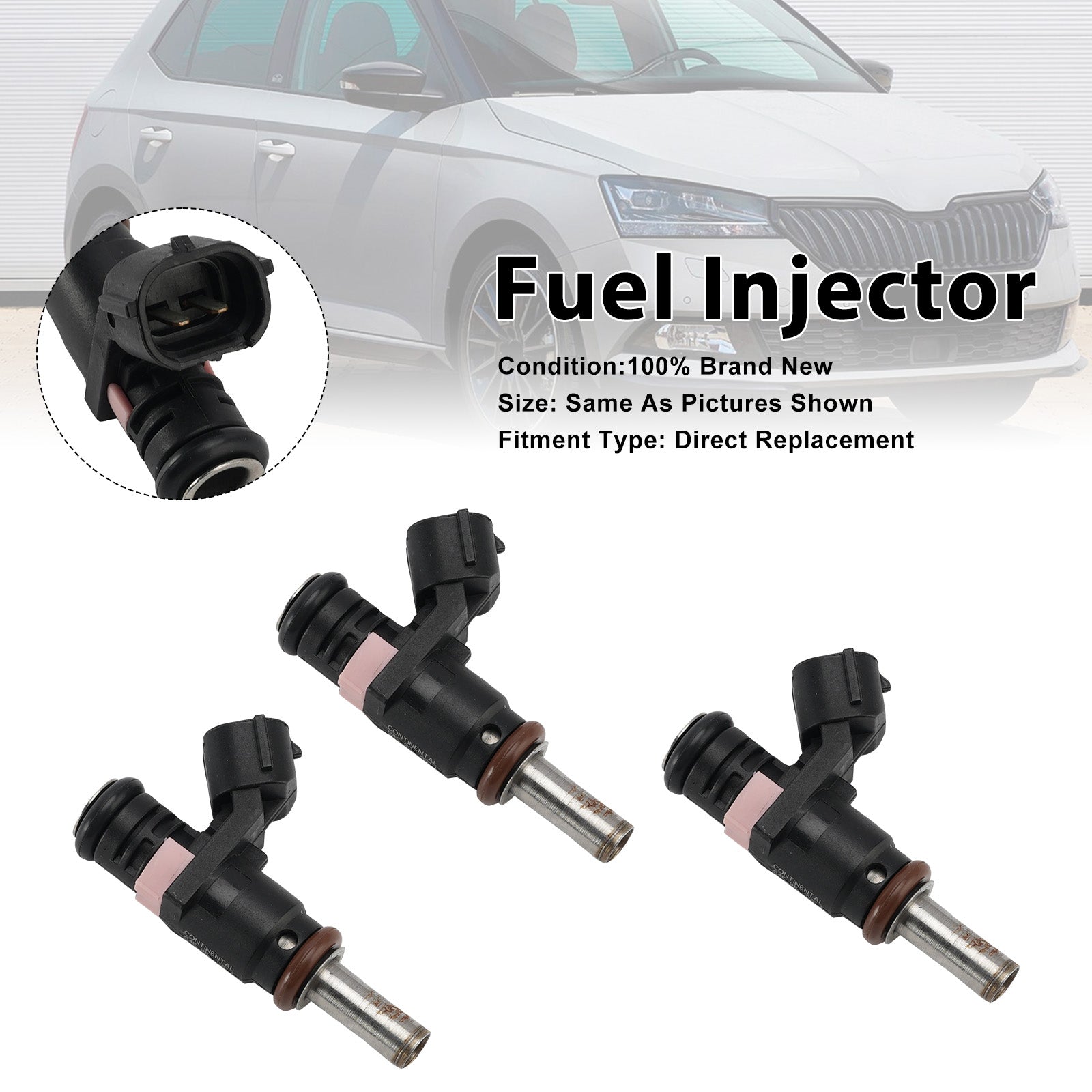 3Pcs Fuel Injector For SKODA FABIA MK3 NJ 1.0 MPI 2019 04E906031L