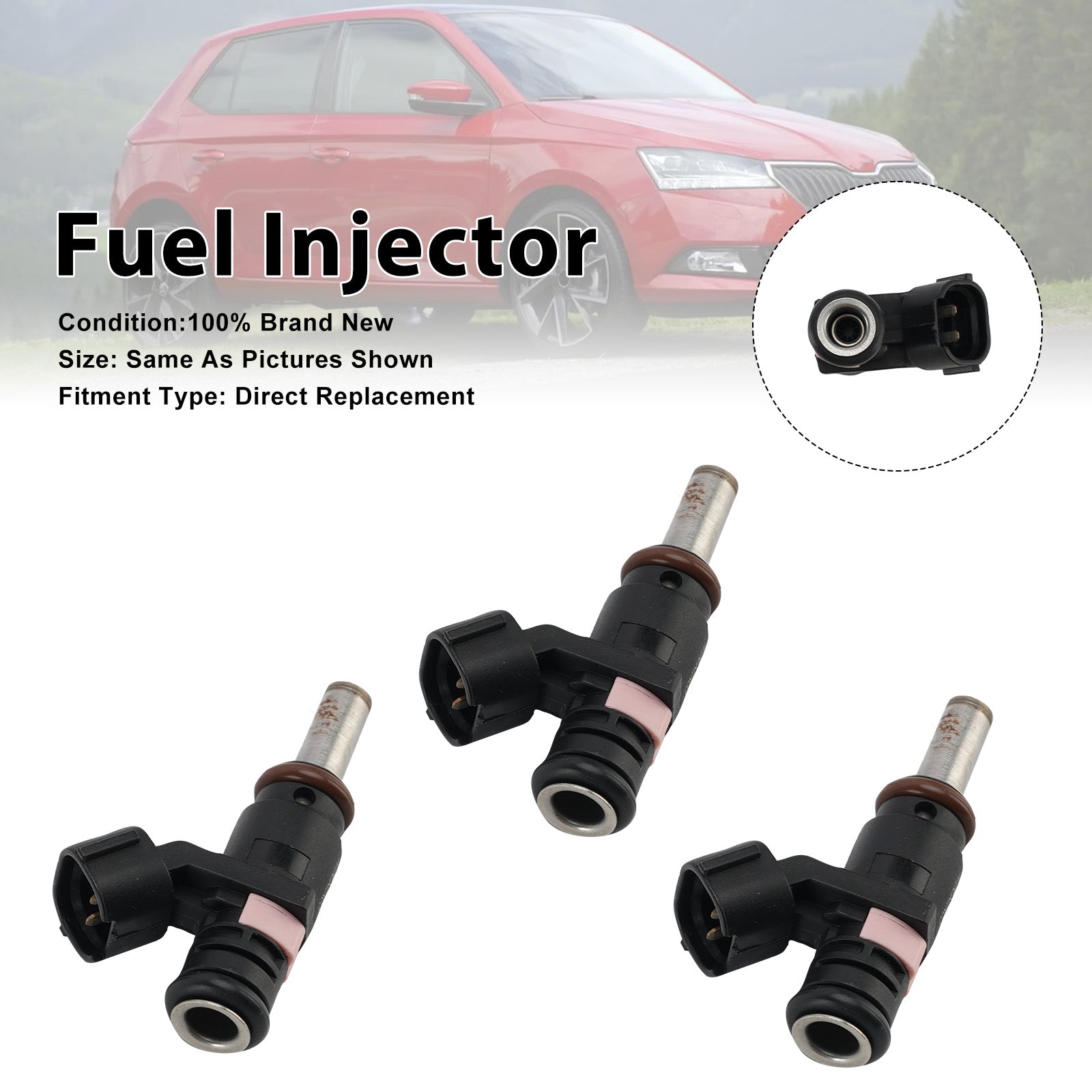 3Pcs Fuel Injector For SKODA FABIA MK3 NJ 1.0 MPI 2019 04E906031L