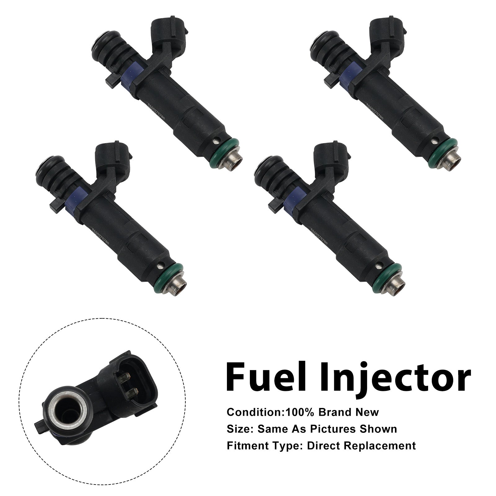4Pcs Fuel Injector For Citro?n C4 Coupe 2006-07 C5 II 2004-2008 9660275780