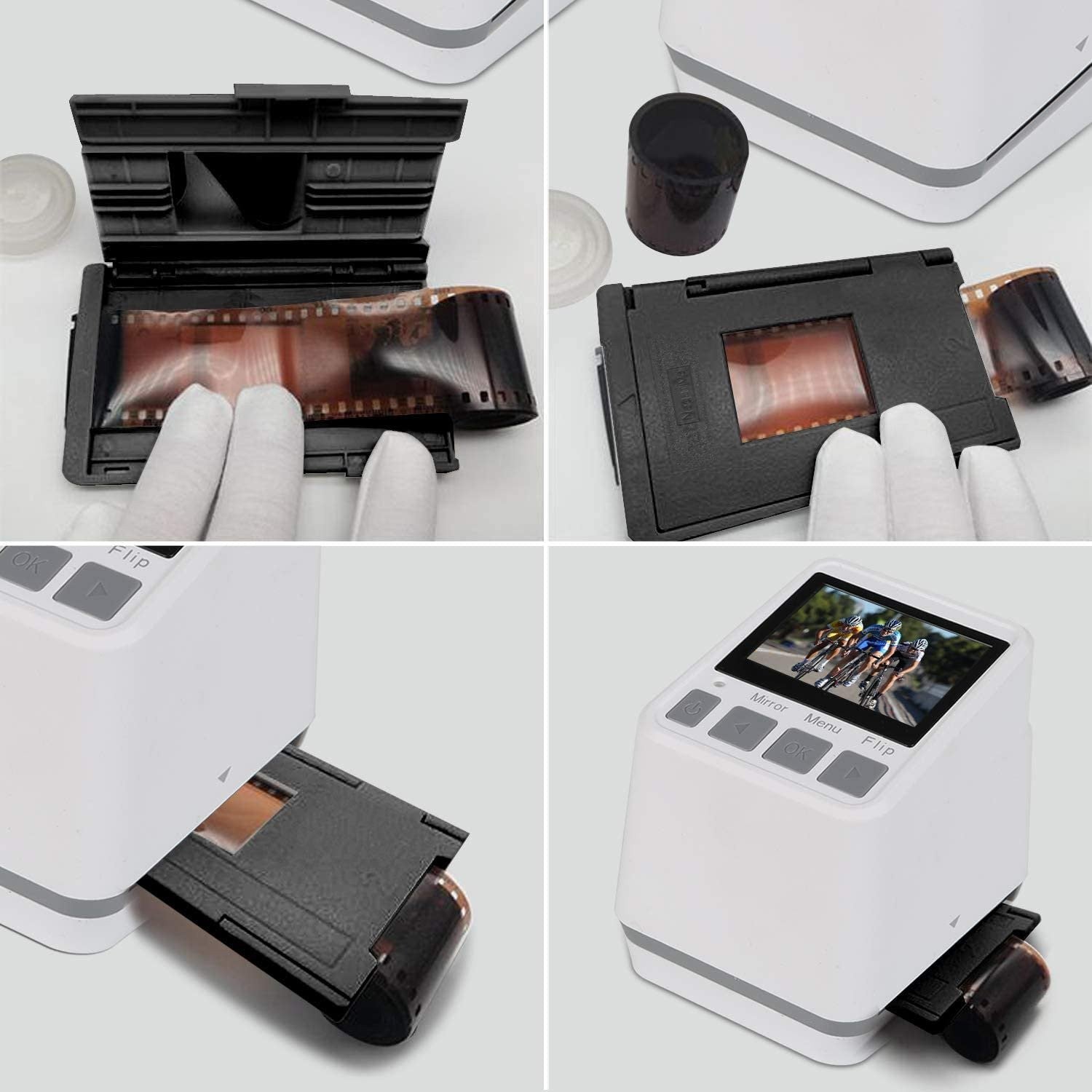 22MP Old Film Negative Film Slide Scanner Converts 126KPK/135/110/Super 8 Films