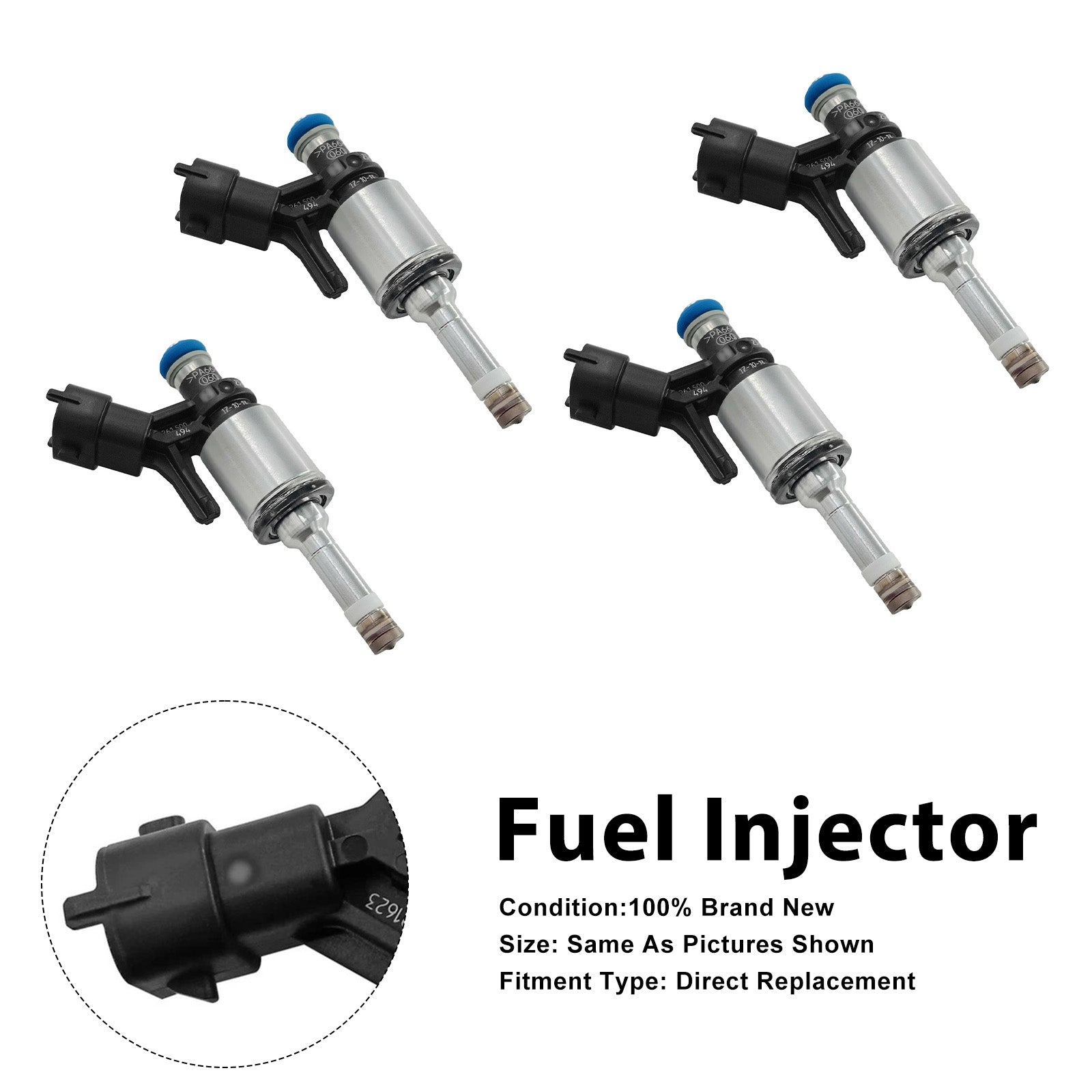 4Pcs Fuel Injector For Peugeot 207 2006-2013 308 CC 2009-2014 0261500029