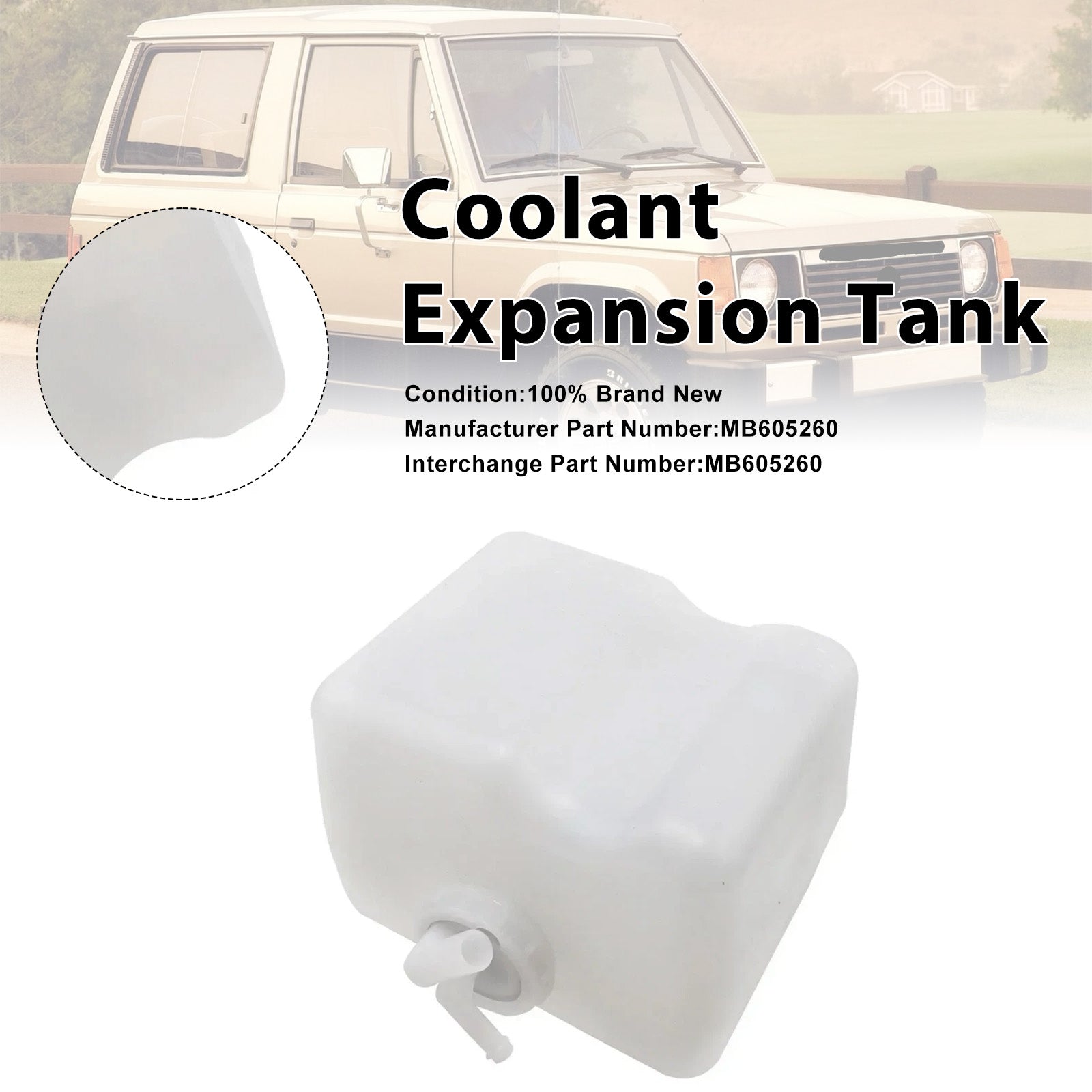 Coolant Expansion Tank For Mitsubishi Mighty Max Montero 1989-2000 MB605260