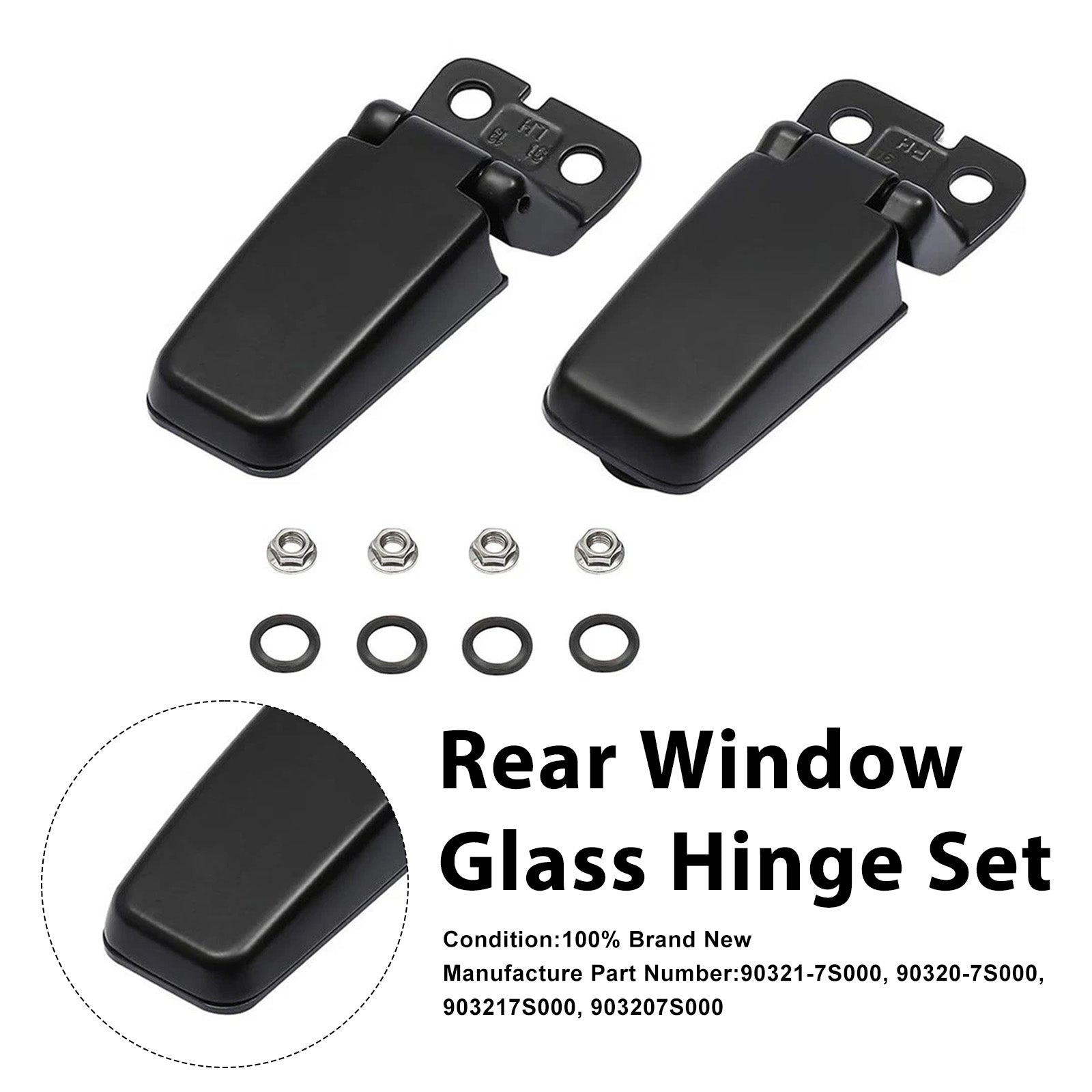 Rear Liftgate Glass Hinge Set For Infiniti QX56 5.6L V8 2004-2010 90320-7S000