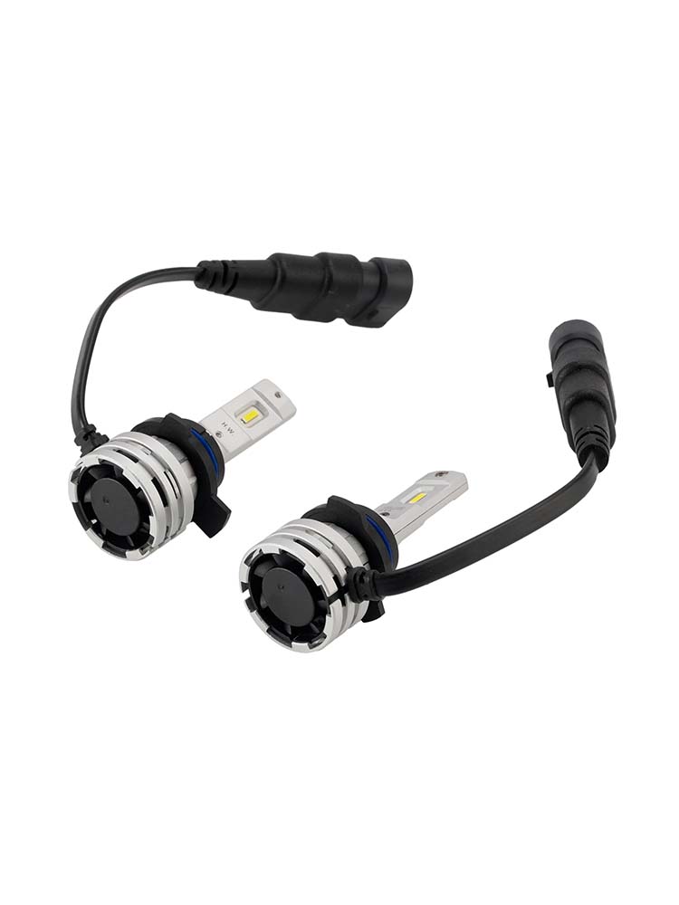 LED Headlight Bulb Kit Hi/Low Beam HIR2 9012 12V 24W 6500K Fan Cooling For HELLA