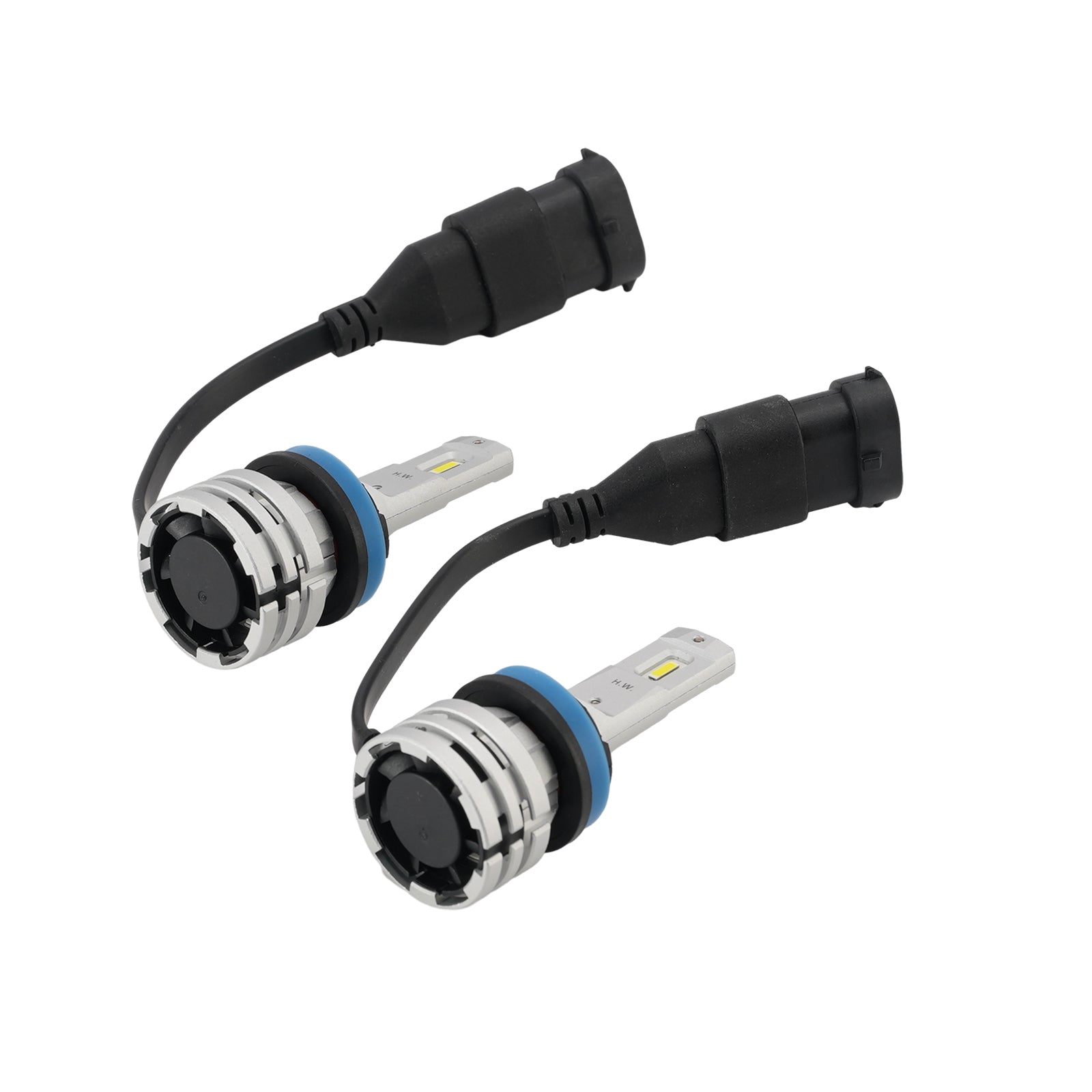 LED Headlight Bulb Kit High Low Beam H11 12V 24W 6500K Fan Cooling For HELLA