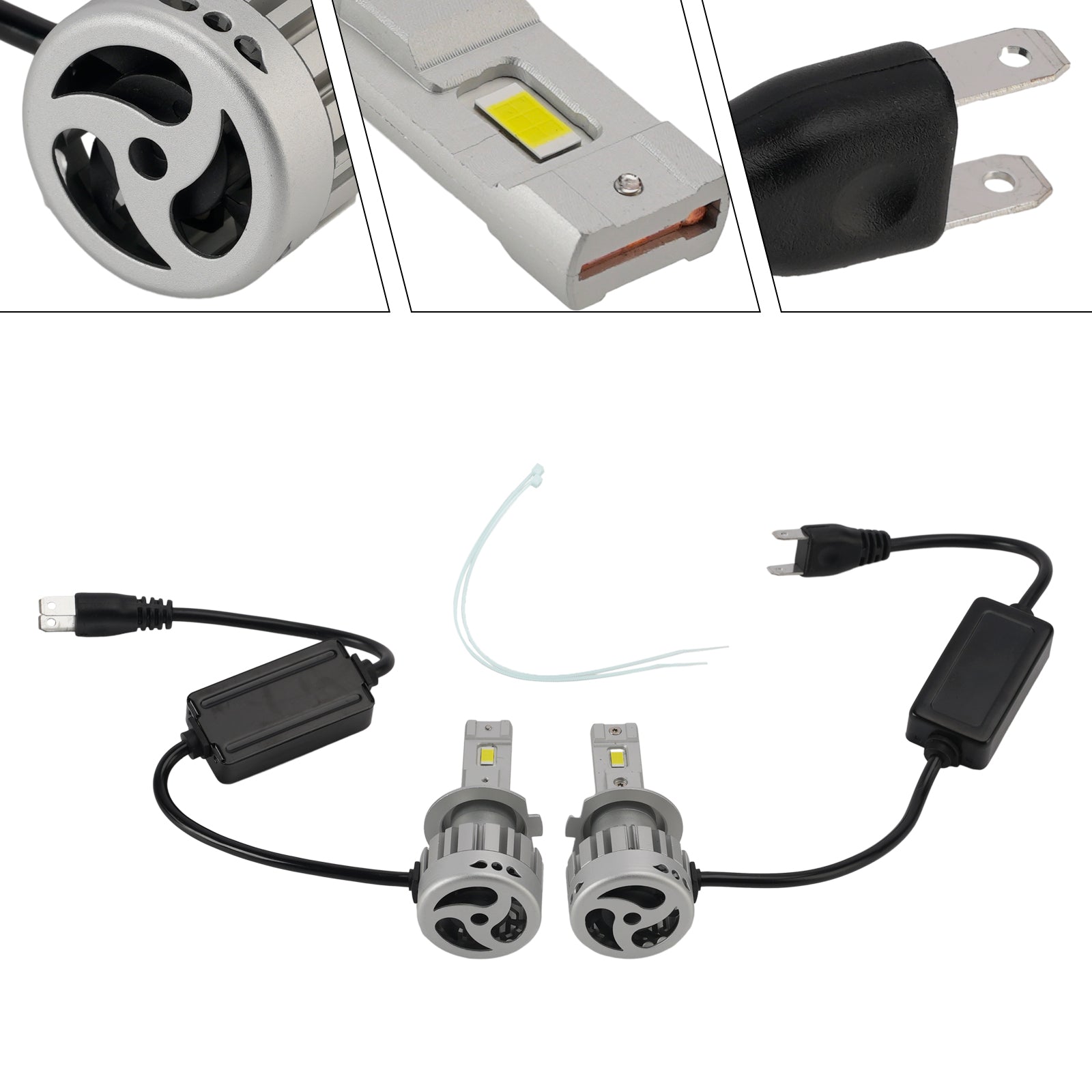 LED Headlight Bulb Kit High Low Beam Lamp H7 12V 55W 6500K 4000LM For HELLA