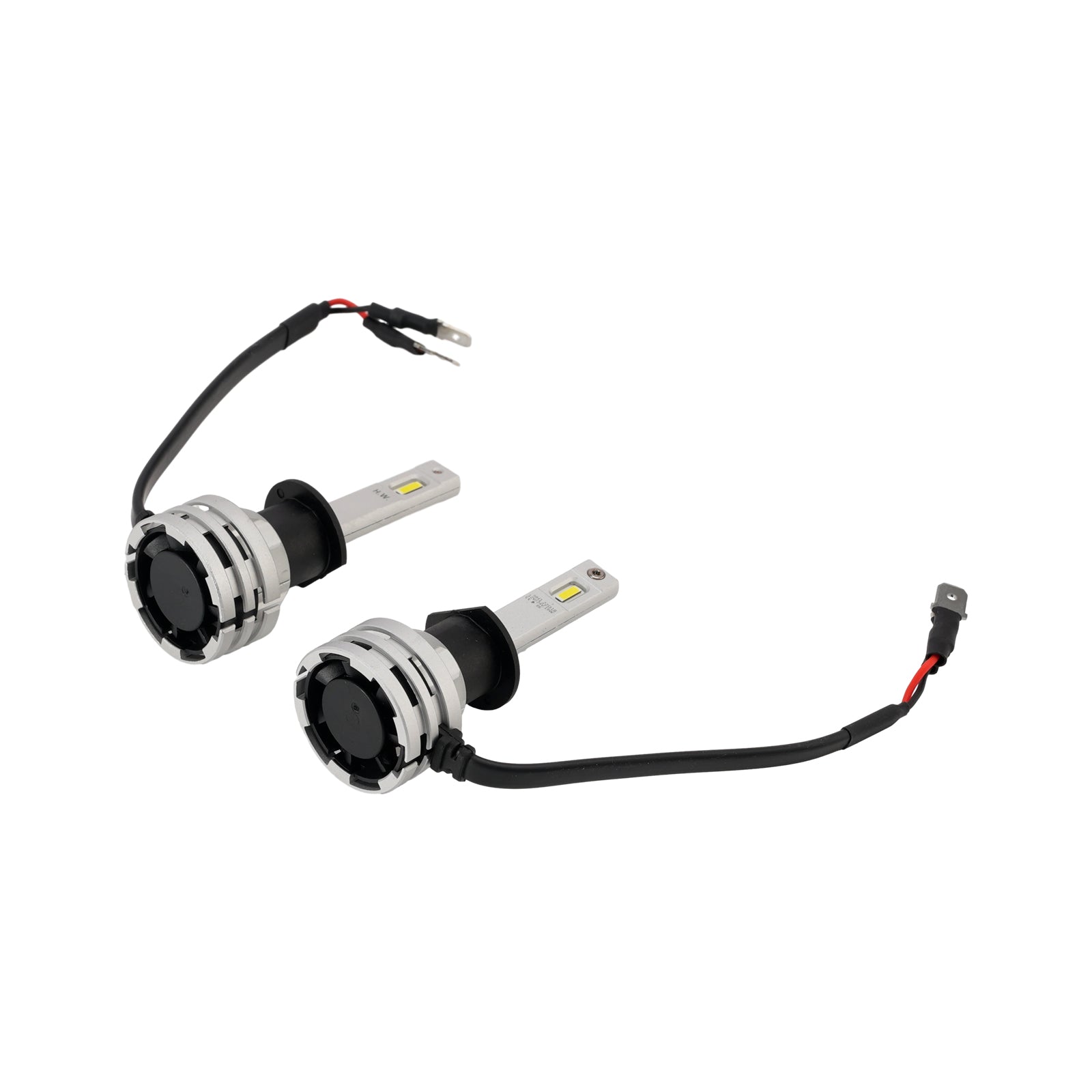 LED Headlight Bulb Kit High Low Beam H1 12V 24W 6500K Fan Cooling For HELLA