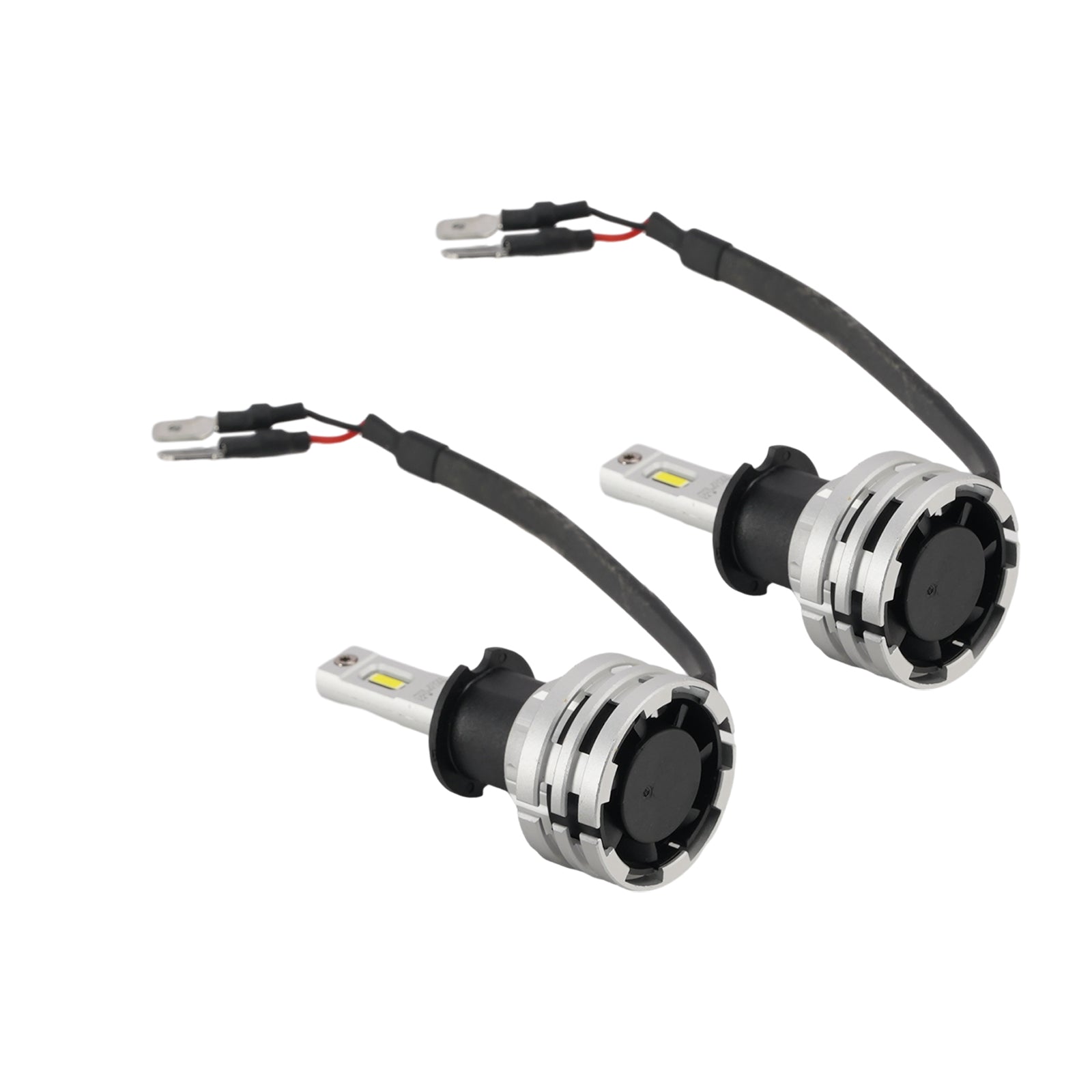 LED Headlight Bulb Kit High Low Beam H3 12V 24W 6500K Fan Cooling For HELLA