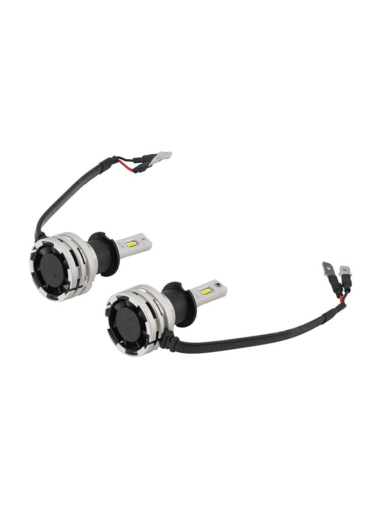 LED Headlight Bulb Kit High Low Beam H3 12V 24W 6500K Fan Cooling For HELLA
