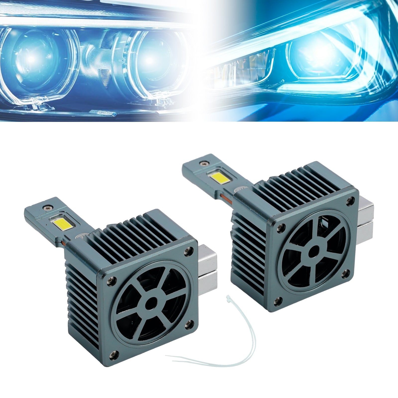 LED Headlight Bulb Kit High Low Beam Lamp D1S 12V 35W 6500K For HELLA
