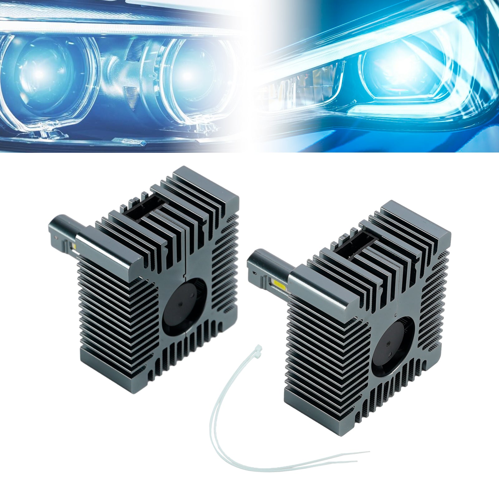 LED Headlight Bulb Kit High Low Beam Lamp D5S 12V 35W 6500K For HELLA