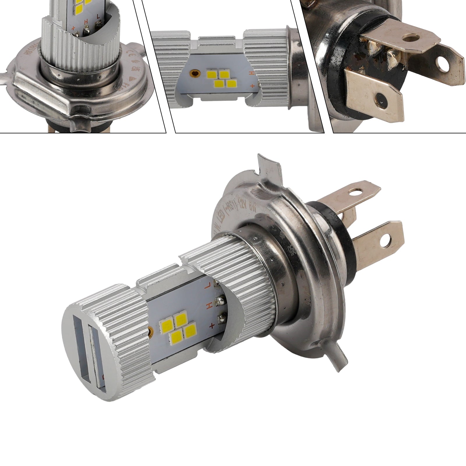 Motorcycle LED Headlight Bulb High Low Beam Lamp HS1 12V 9W 6500K For HELLA