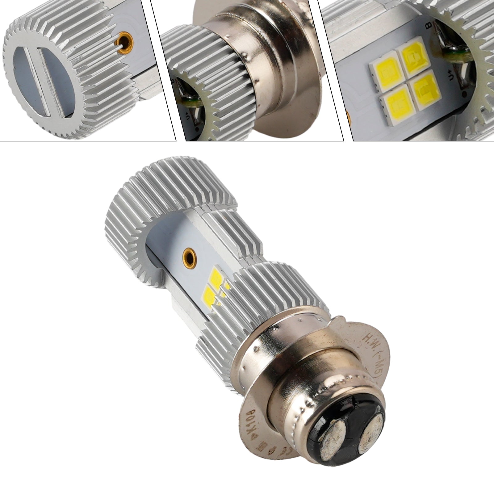 Motorcycle LED Headlight Bulb High Low Beam Lamp M5 12V 6W 6500K For HELLA