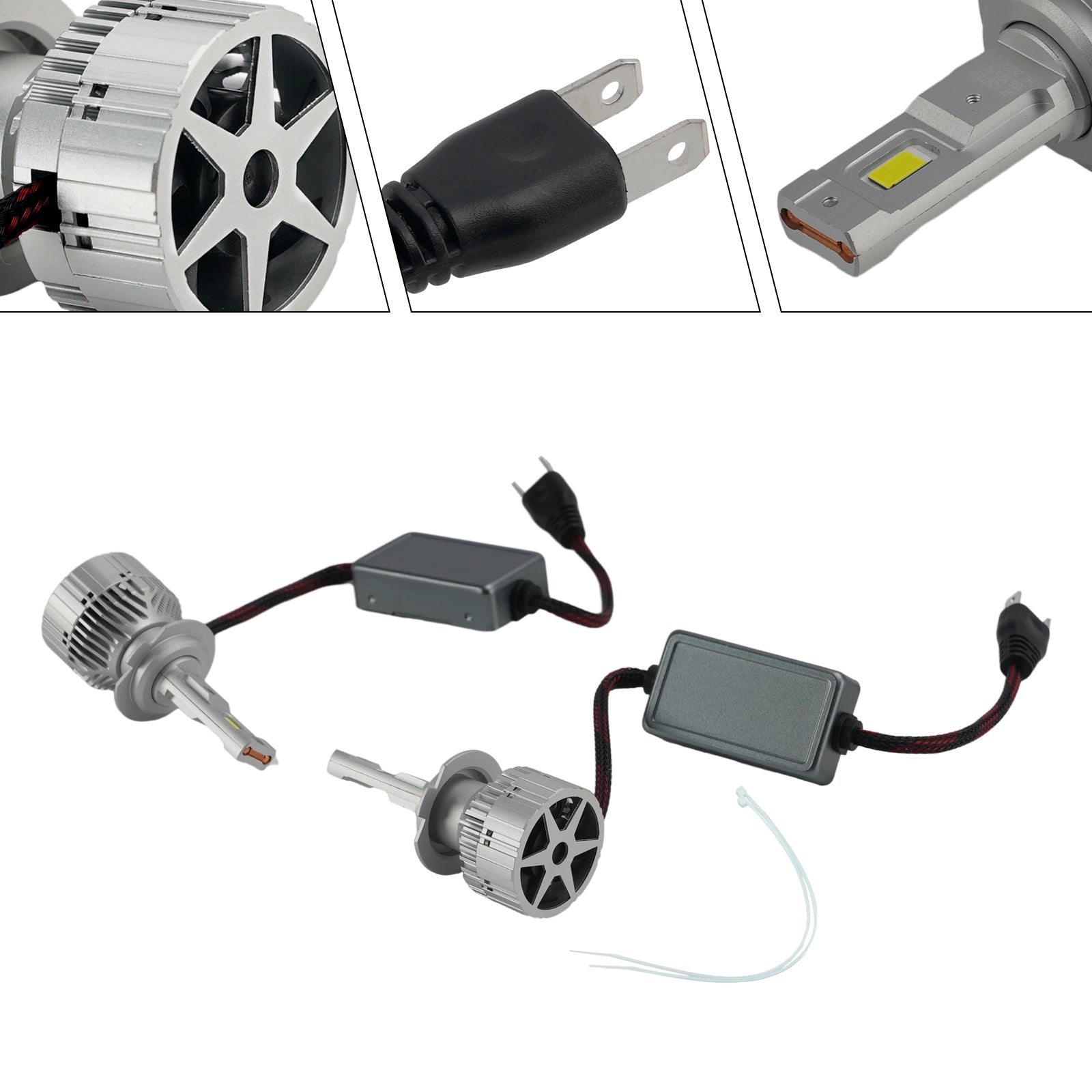 LED Headlight Bulb Kit High Low Beam Lamp H7 12V 75W 6500K For HELLA