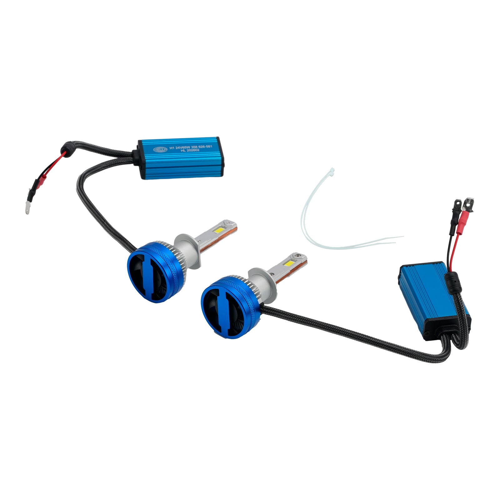LED Headlight Bulb Kit High Low Beam Lamp H1 24V 65W 6500K For HELLA